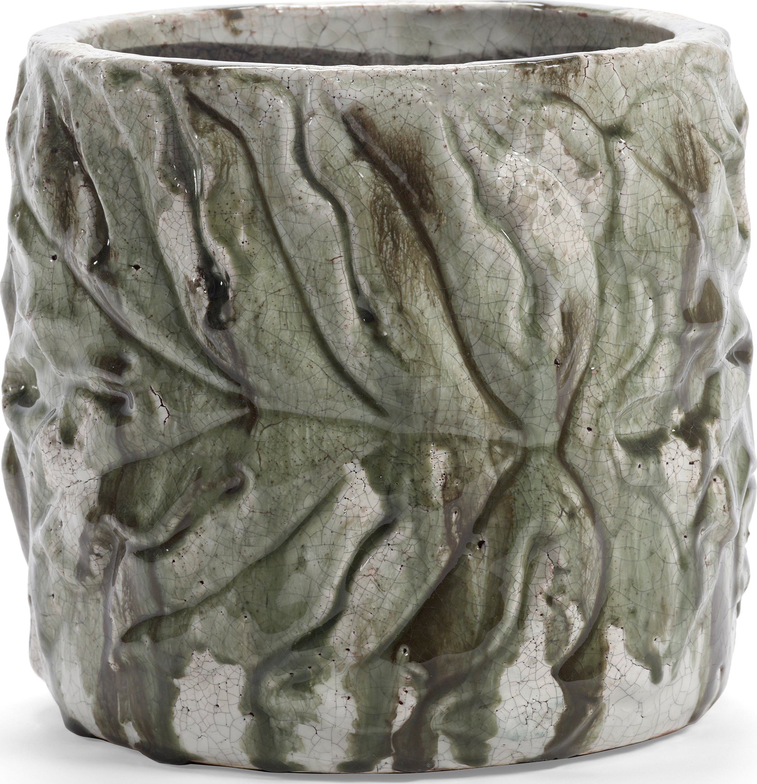 Osłonka na doniczkę Glazed Shades 25,5 cm zielona