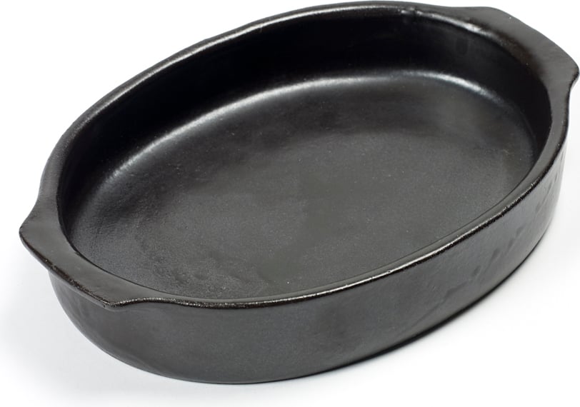 Naczynie do zapiekania i serwowania Pure owalne 24,5 cm czarne