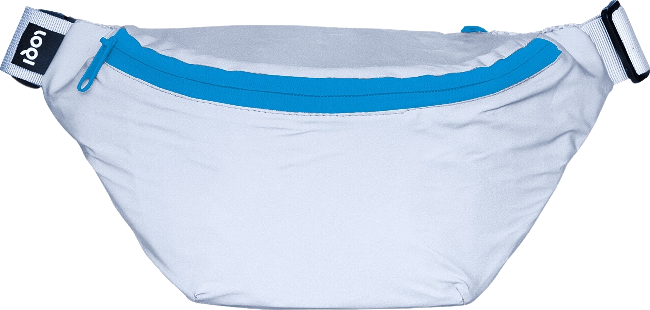 Saszetka LOQI Neon niebieska z powłoką odblaskową