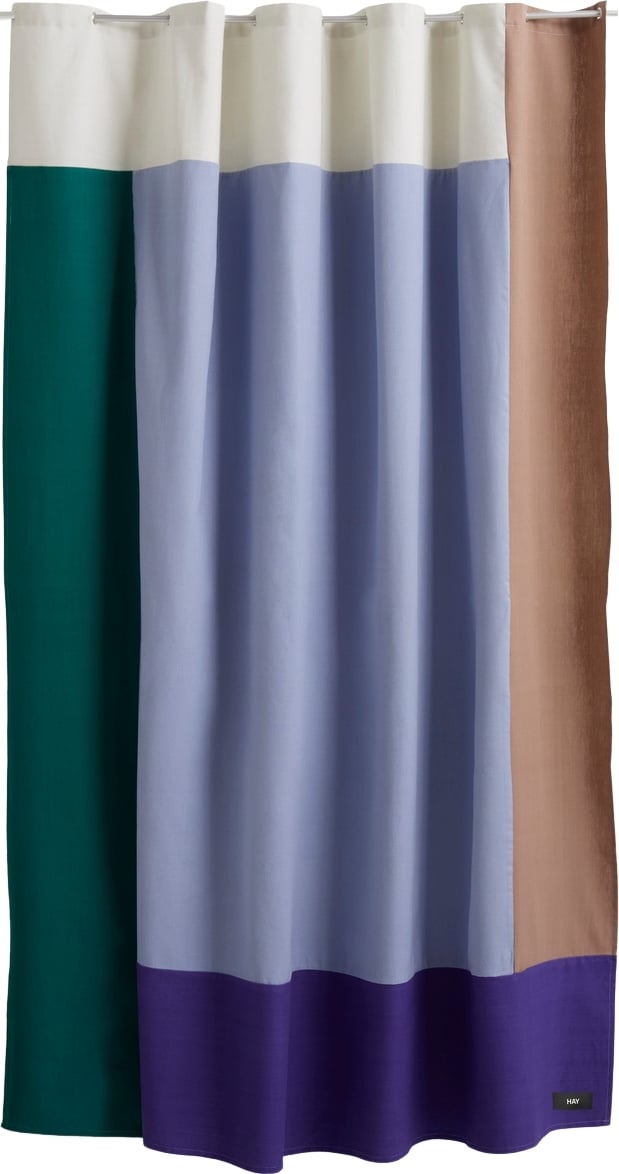 Zasłona prysznicowa Pivot 180 x 200 cm niebiesko-zielono-brązowa