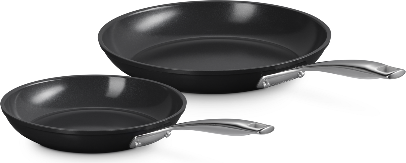 Patelnie Le Creuset 24 cm + 28 cm z nieprzywierającą powłoką 2 szt.