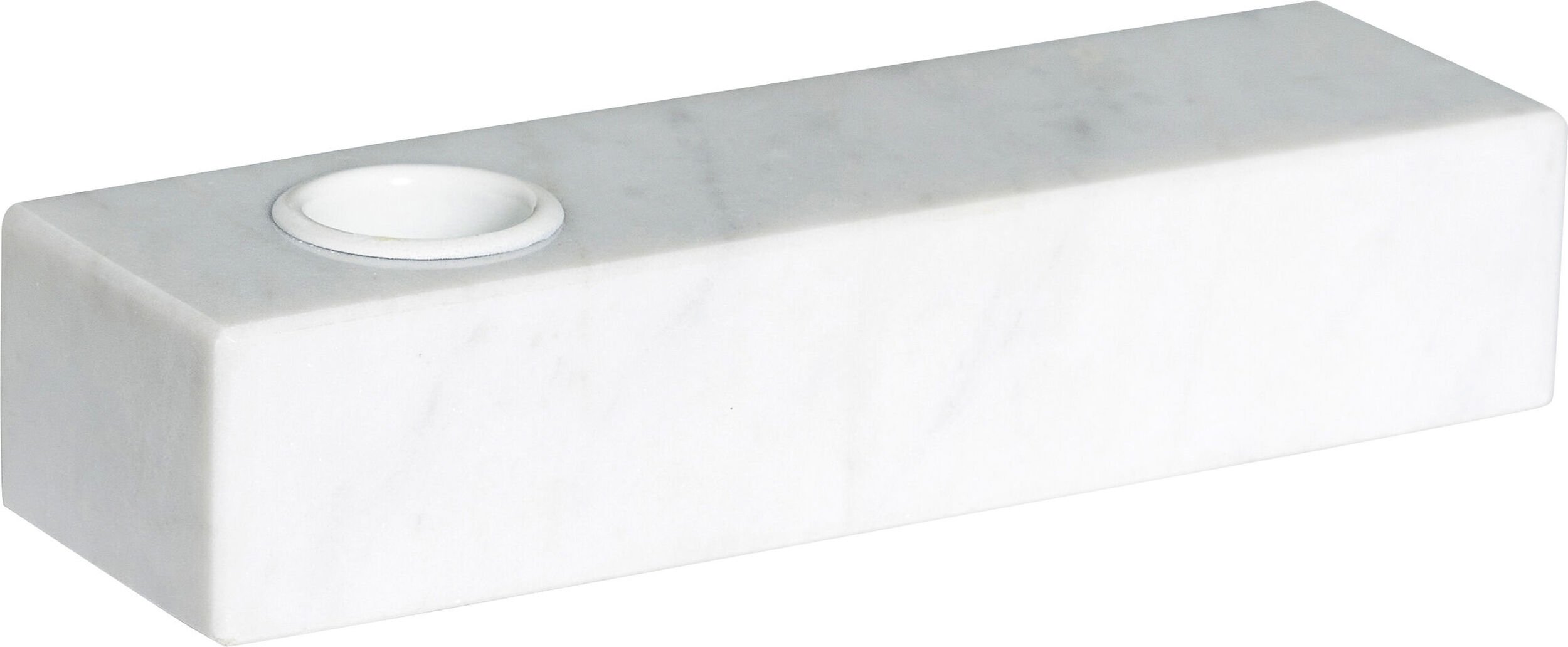 Świecznik na klasyczną świecę Brick biały