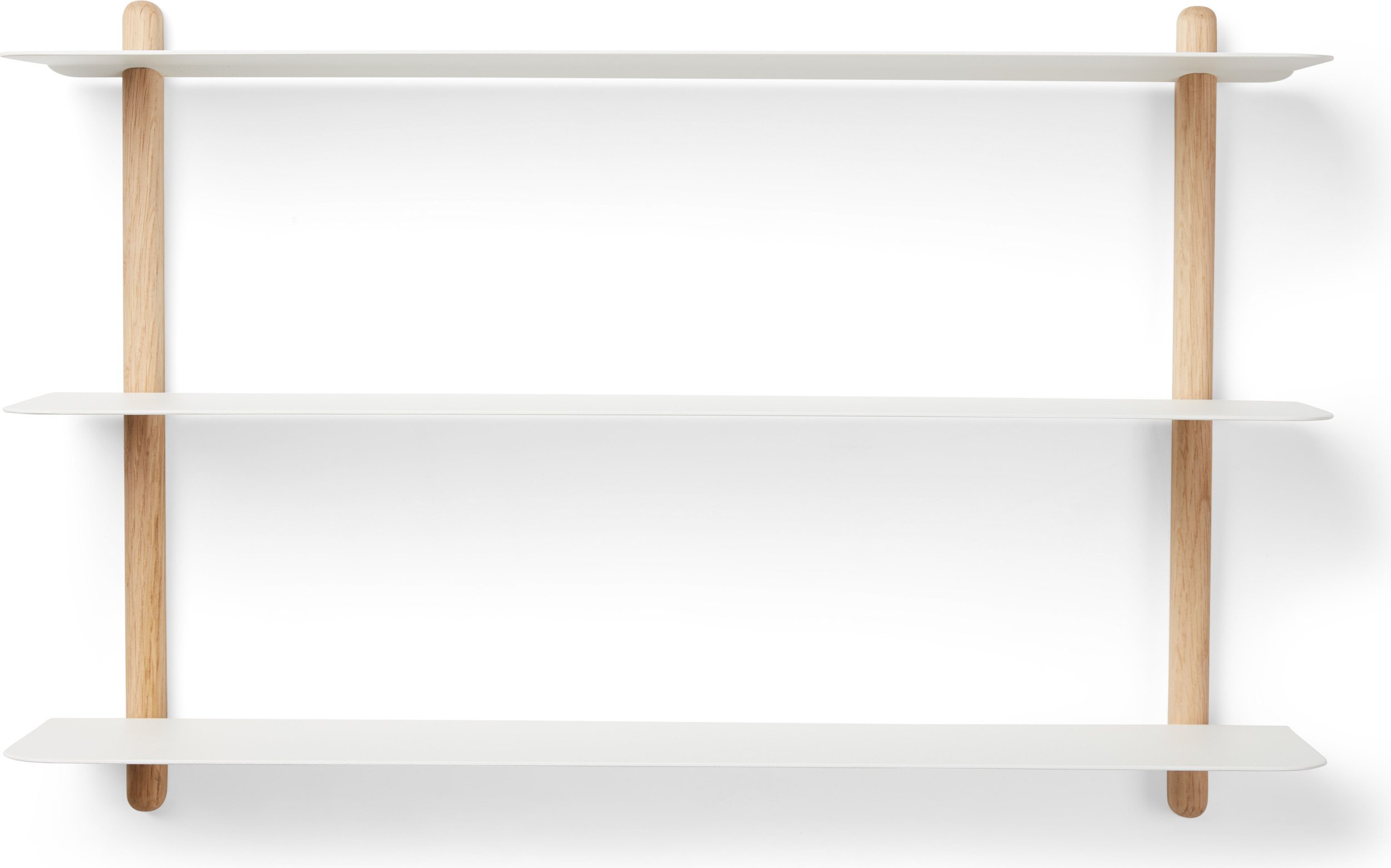 Półka ścienna Nivo A 42 cm biała jasny dąb