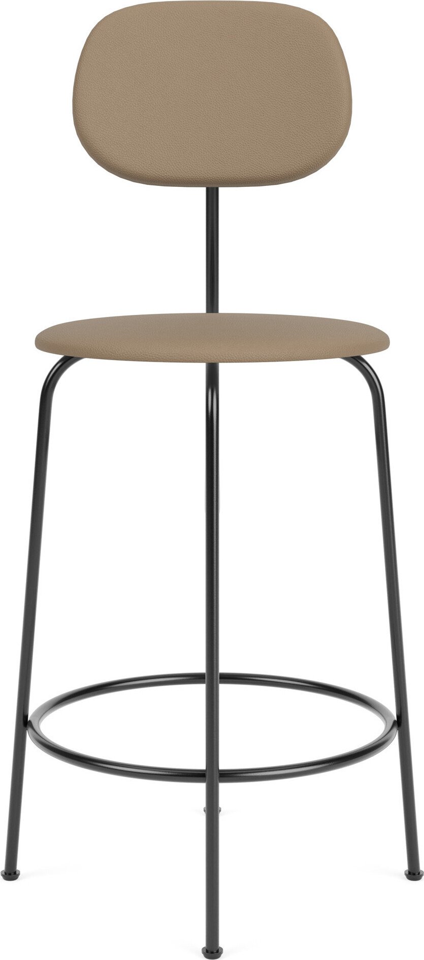 Krzesło barowe Afteroom Plus 97 cm beżowe skórzane