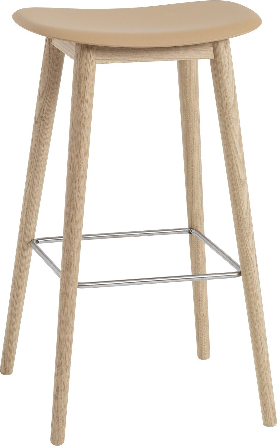 Stołek barowy Fiber 75 cm ochra