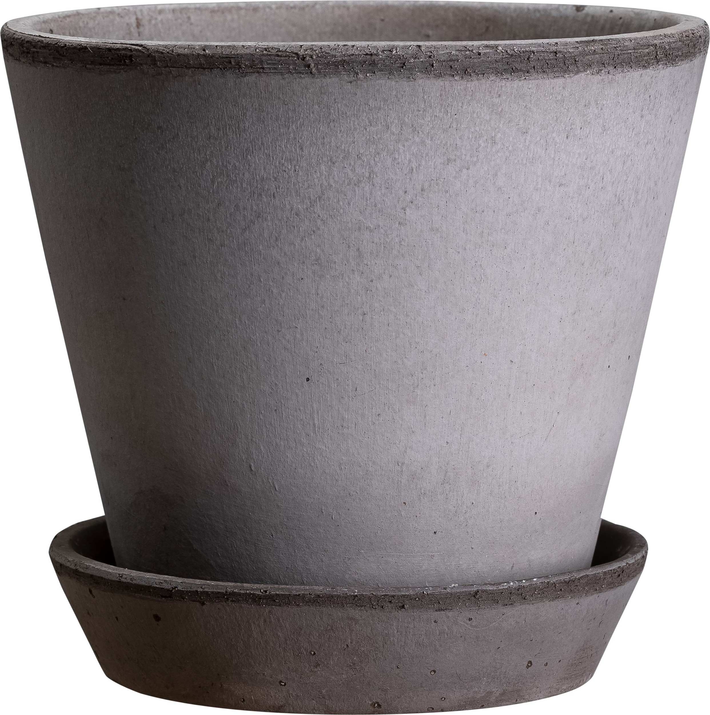 Doniczka Julie 25 cm szara z podstawką