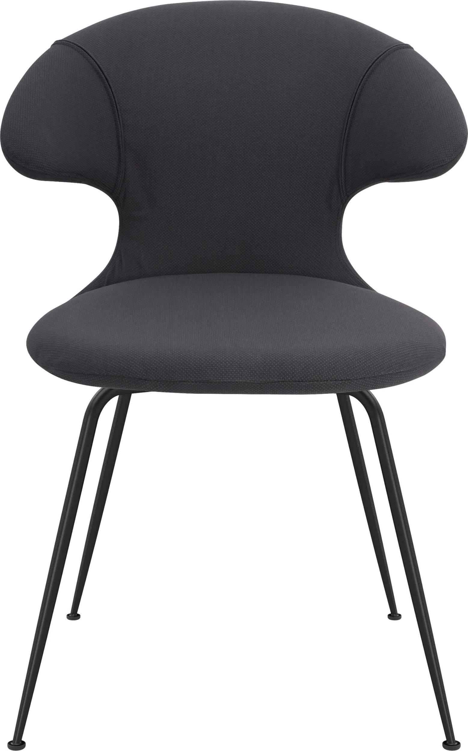 Krzesło Time Flies ciemnoszare na czarnych nogach