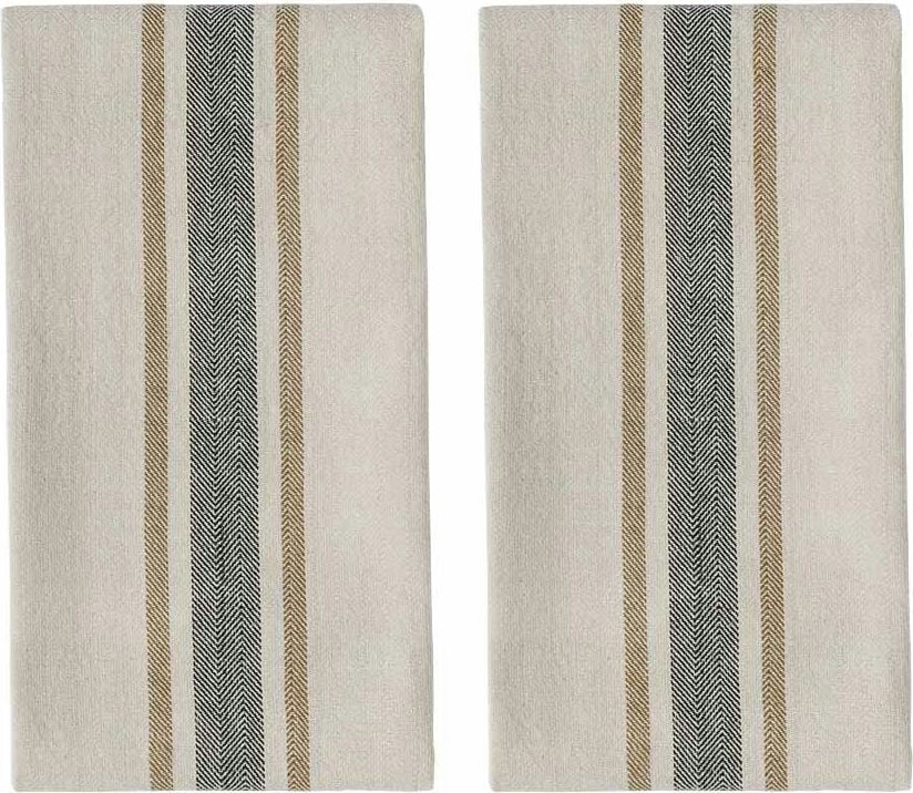 Ścierki kuchenne Linu 50 x 70 cm beżowo-szare 2 szt.