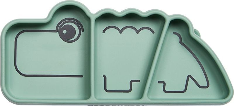 Talerzyk z przyssawką Croco zielony