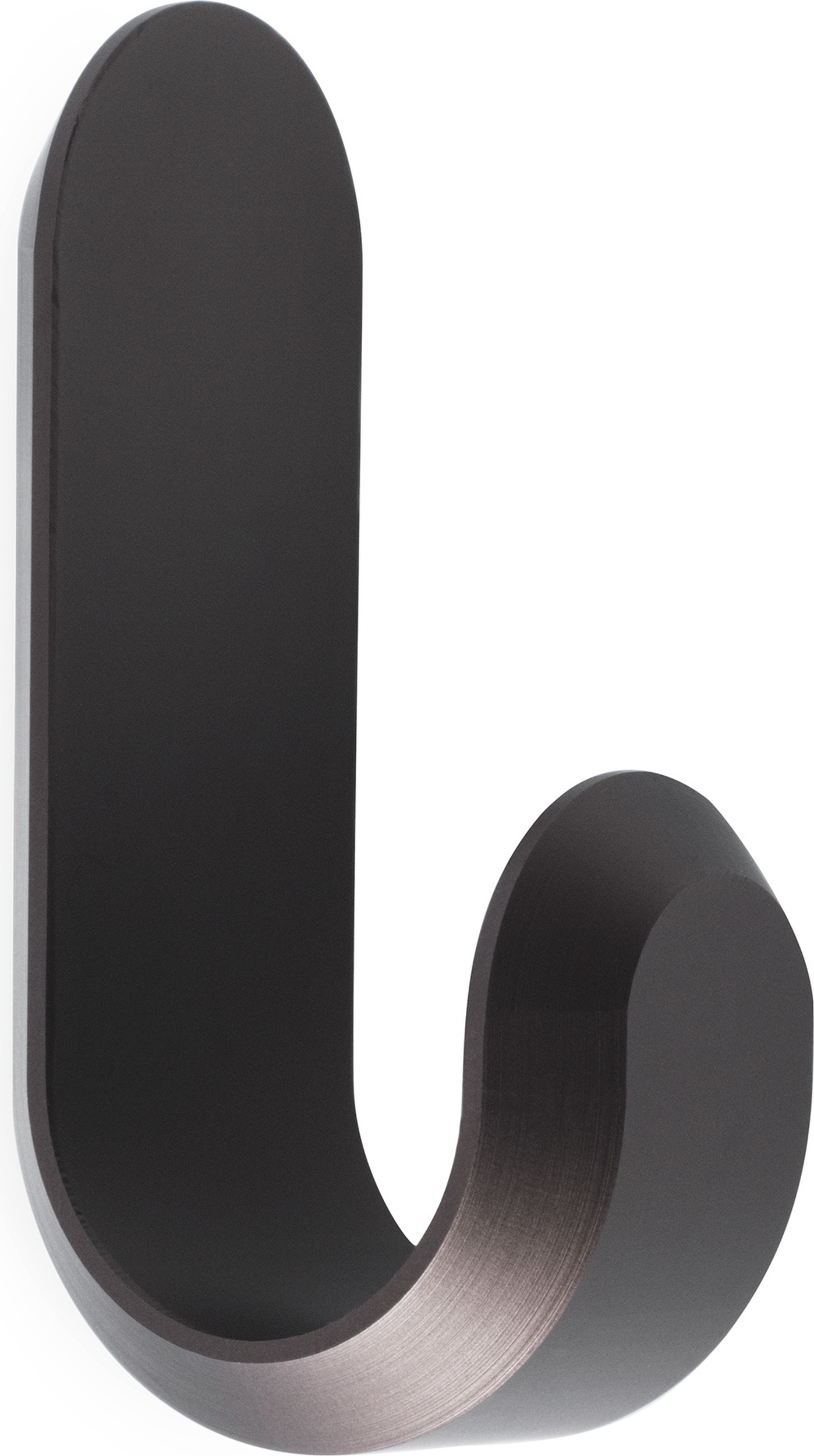 Haczyki ścienne Curve Mini brązowe matowe 2 szt.