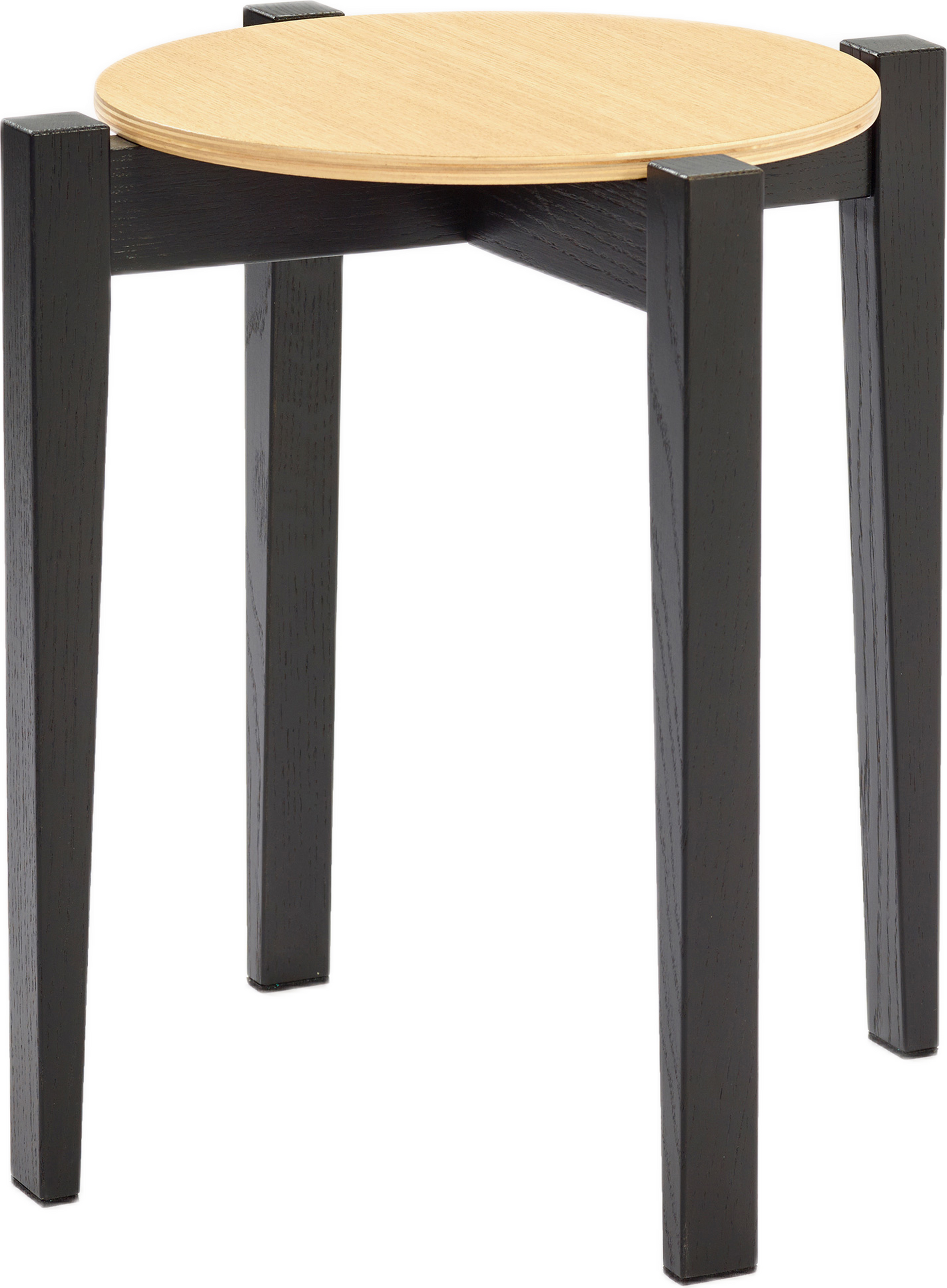 Stołek Elois 46 cm drewno bukowe i dębowe