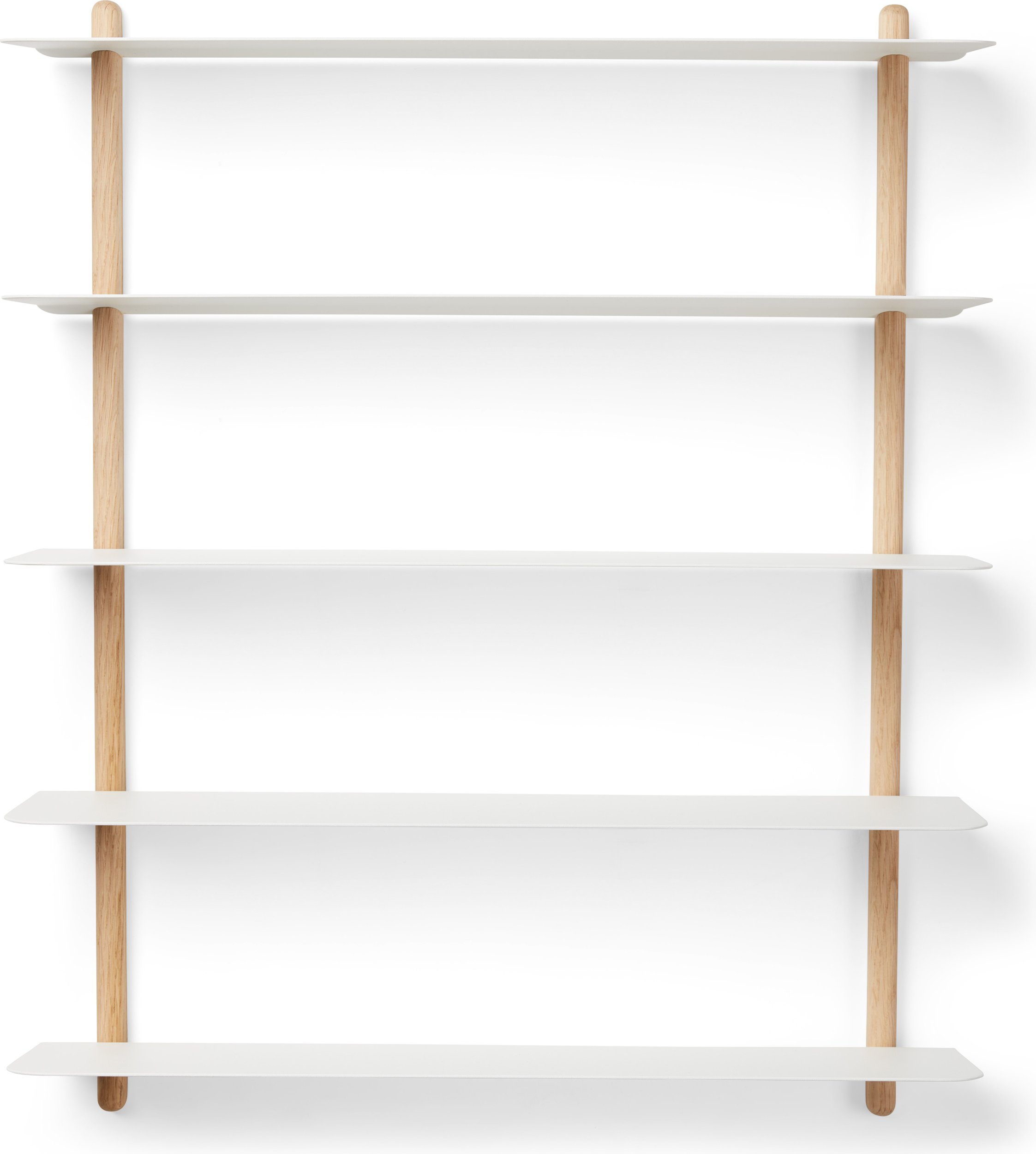 Półka ścienna Nivo E 76 cm biała jasny dąb