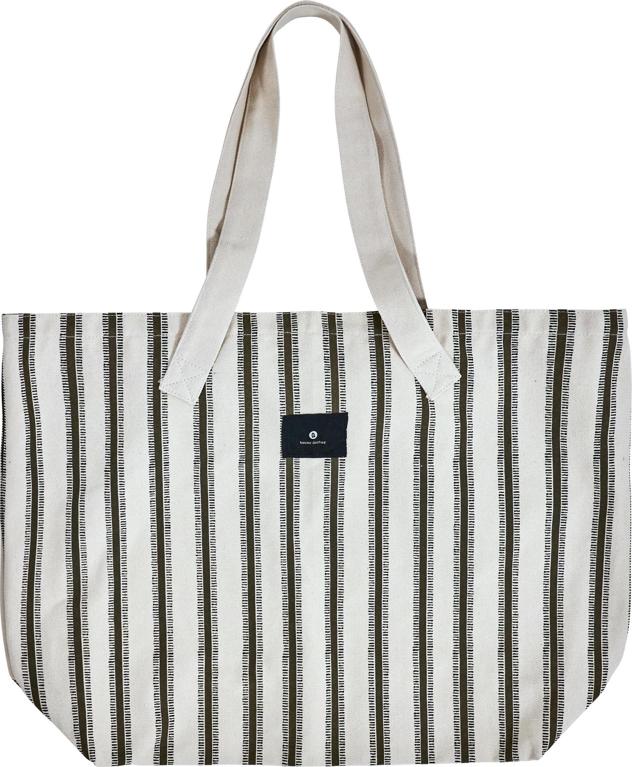 Torba Canva biało-brązowa