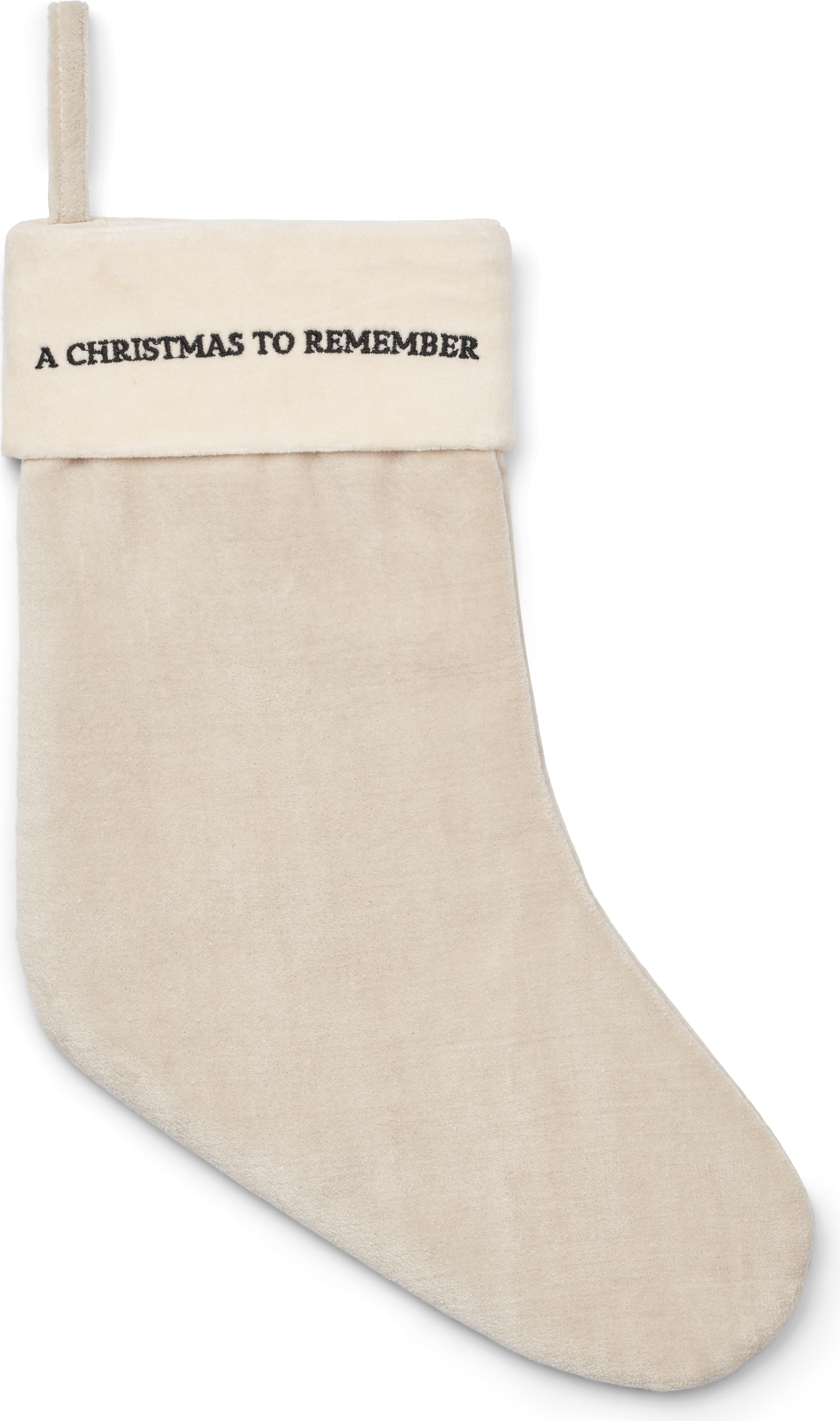 Dekoracja świąteczna Humdakin Christmas skarpeta beżowa