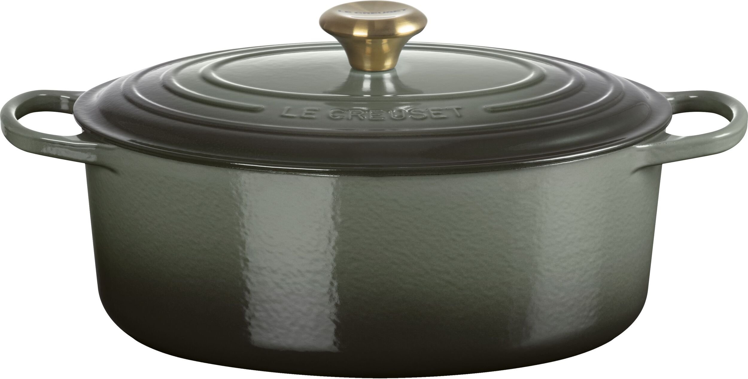 Brytfanna Signature owalna 31 cm szarozielona