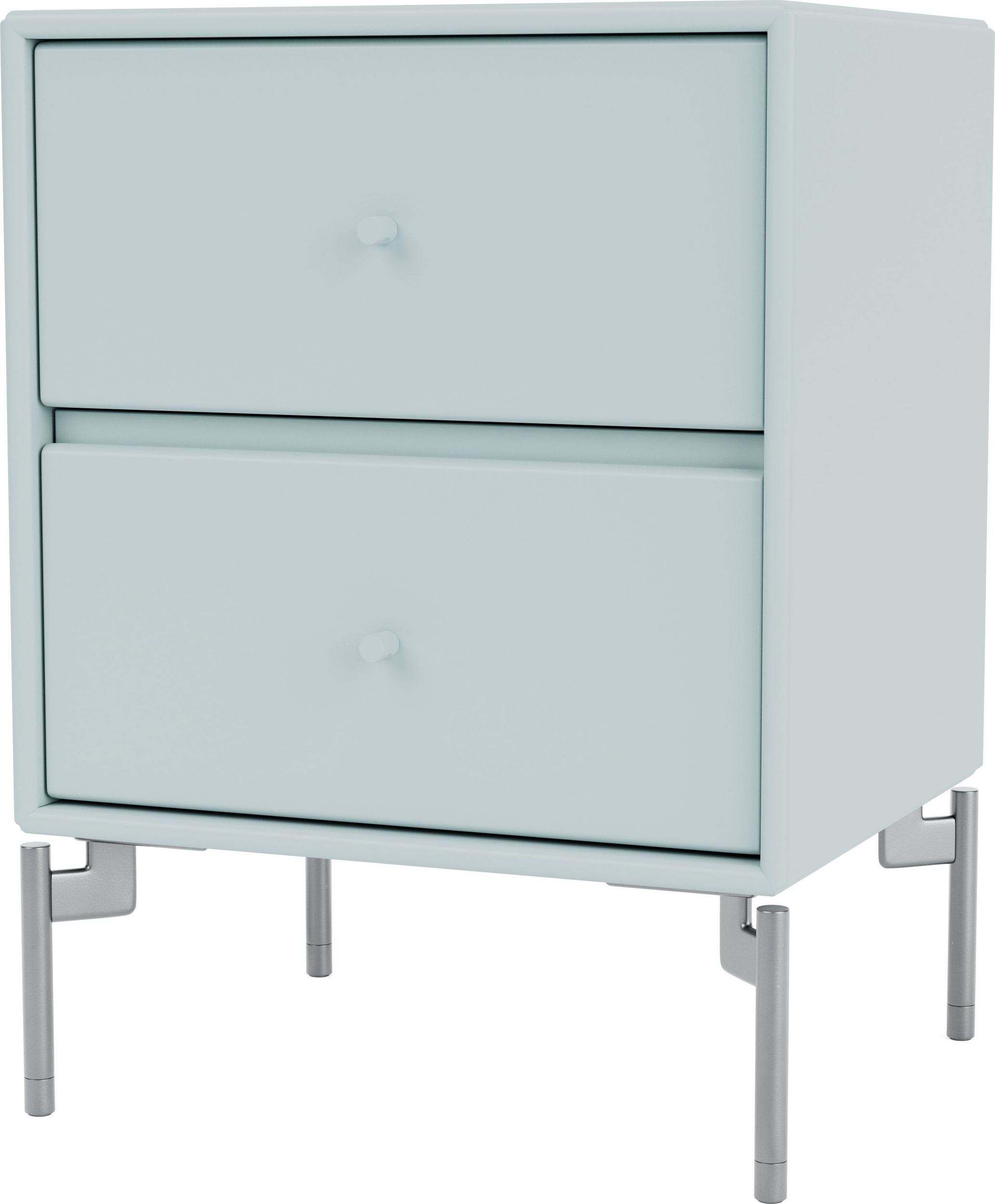 Szafka nocna Drift jasnobłękitna na chromowanych nogach