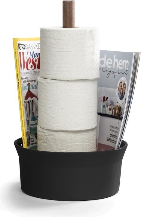 Stojak na papier toaletowy Born in Sweden czarny