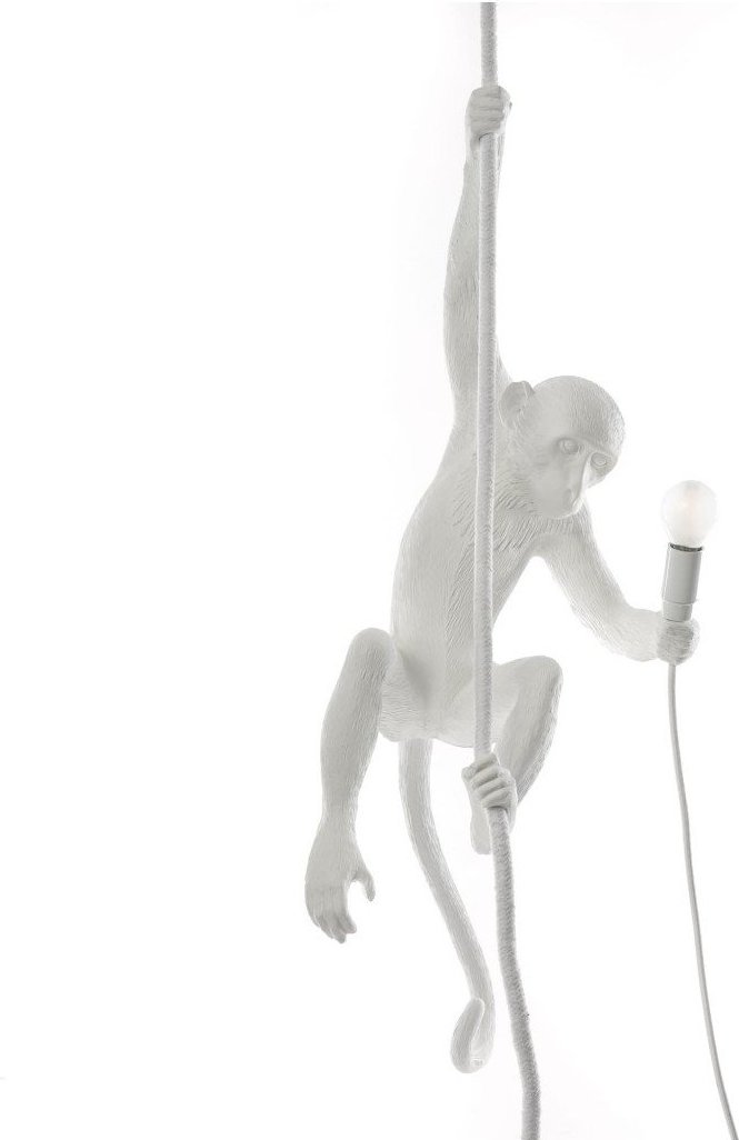 Lampa Monkey biała sufitowa wisząca