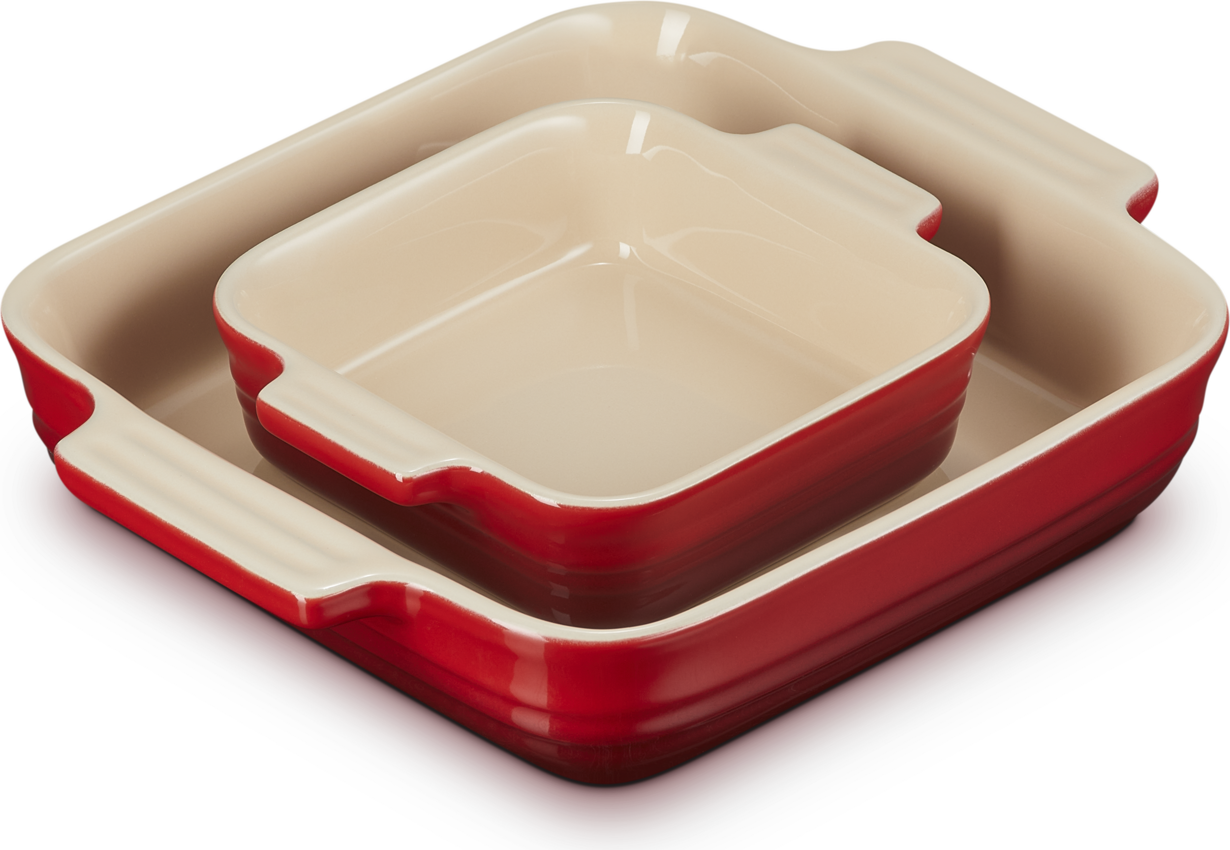 Formy do pieczenia Le Creuset kwadratowe 14 + 23 cm wiśniowe 2 szt.