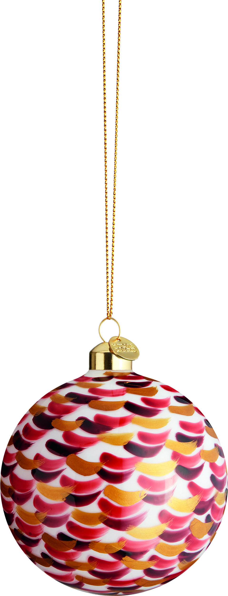 Bombka Souvenir w łuski 8 cm czerwona