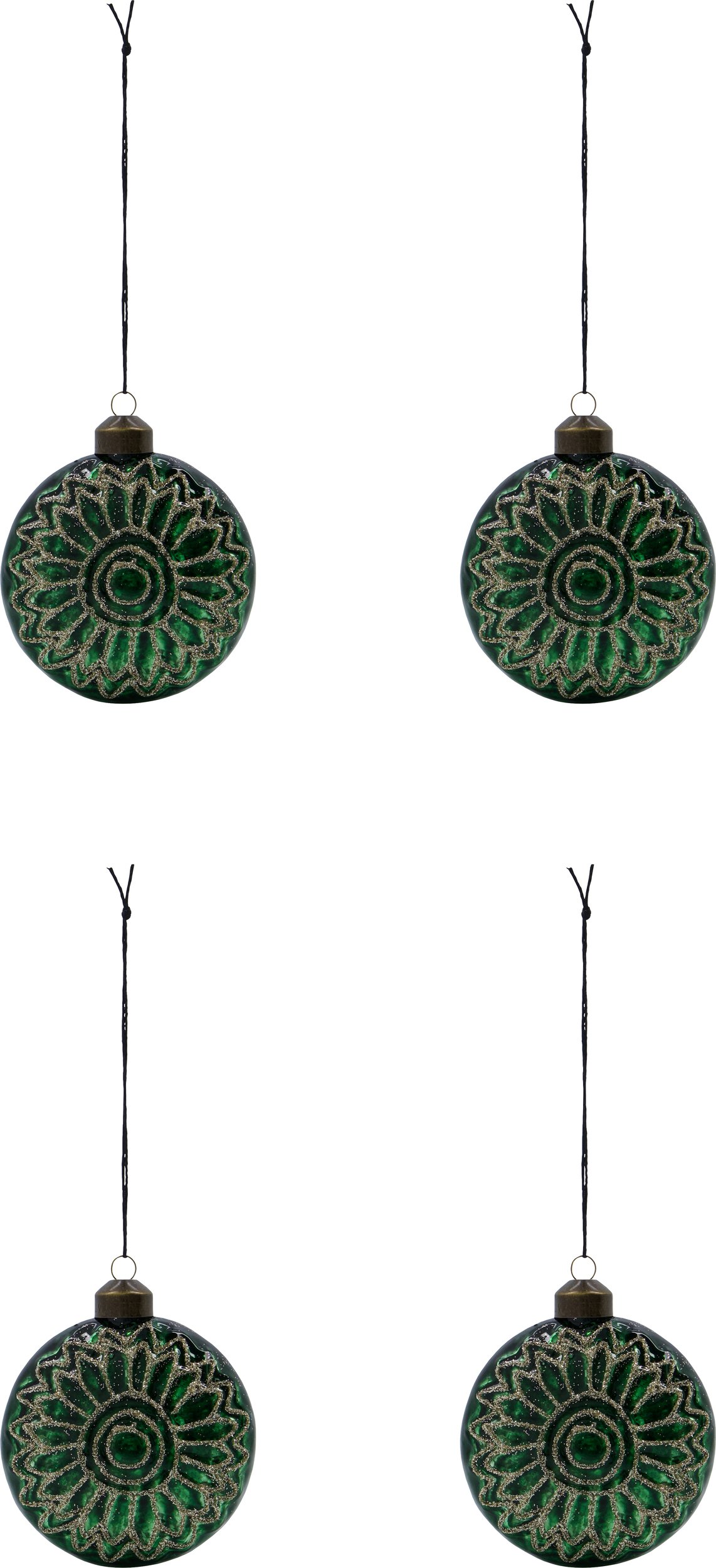 Ozdoby choinkowe HDCirculo ciemnozielone 4 szt.