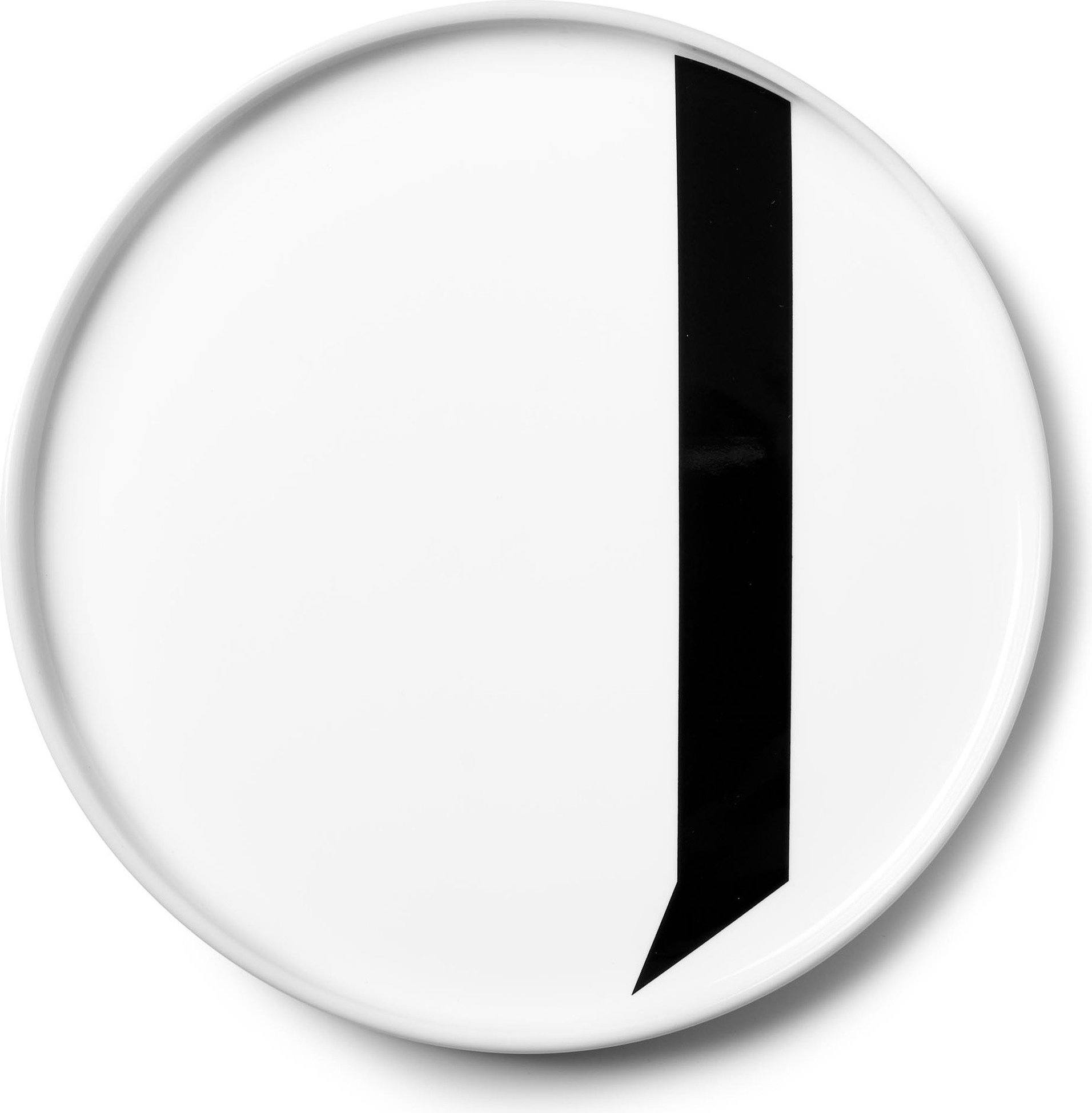 Talerz porcelanowy AJ litera J