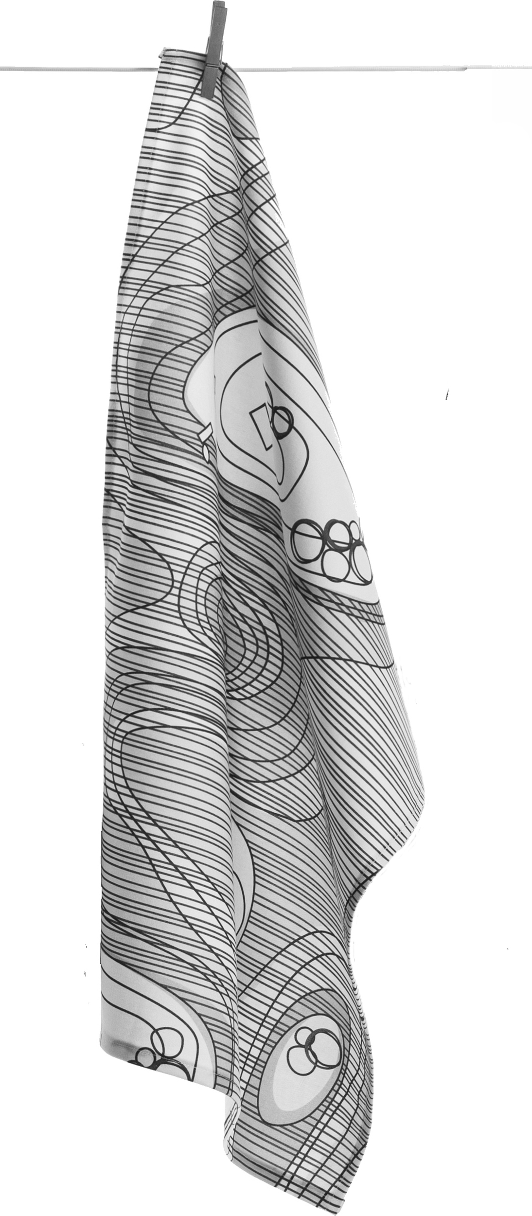 Ścierka kuchenna Sweden from Above Archipelago 50 x 70 cm szara