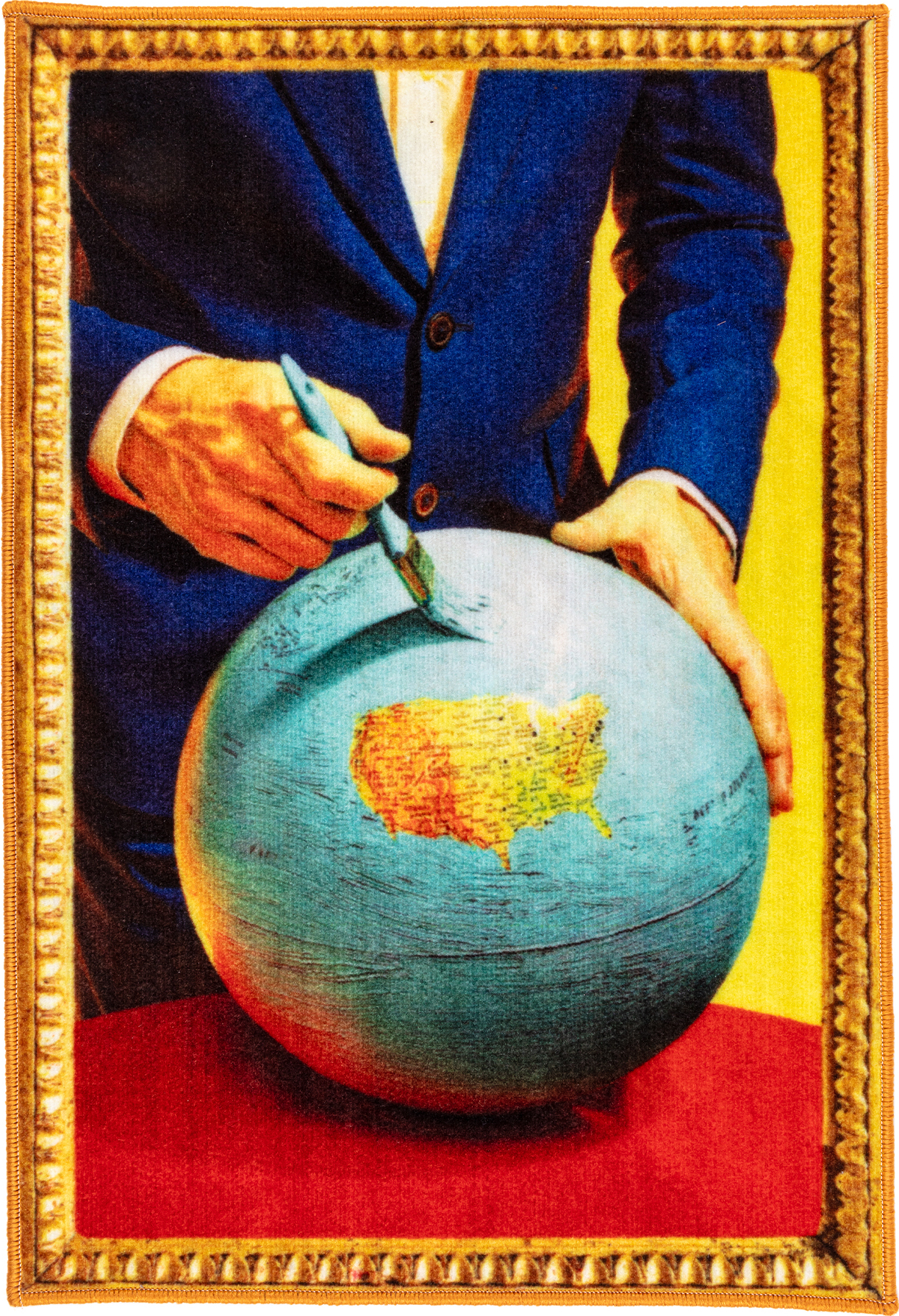 Mata łazienkowa Toiletpaper Globe prostokątna 60 x 90 cm