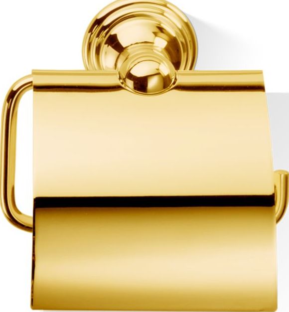 Wieszak na papier toaletowy z klapką Decor Walther Classic złoty