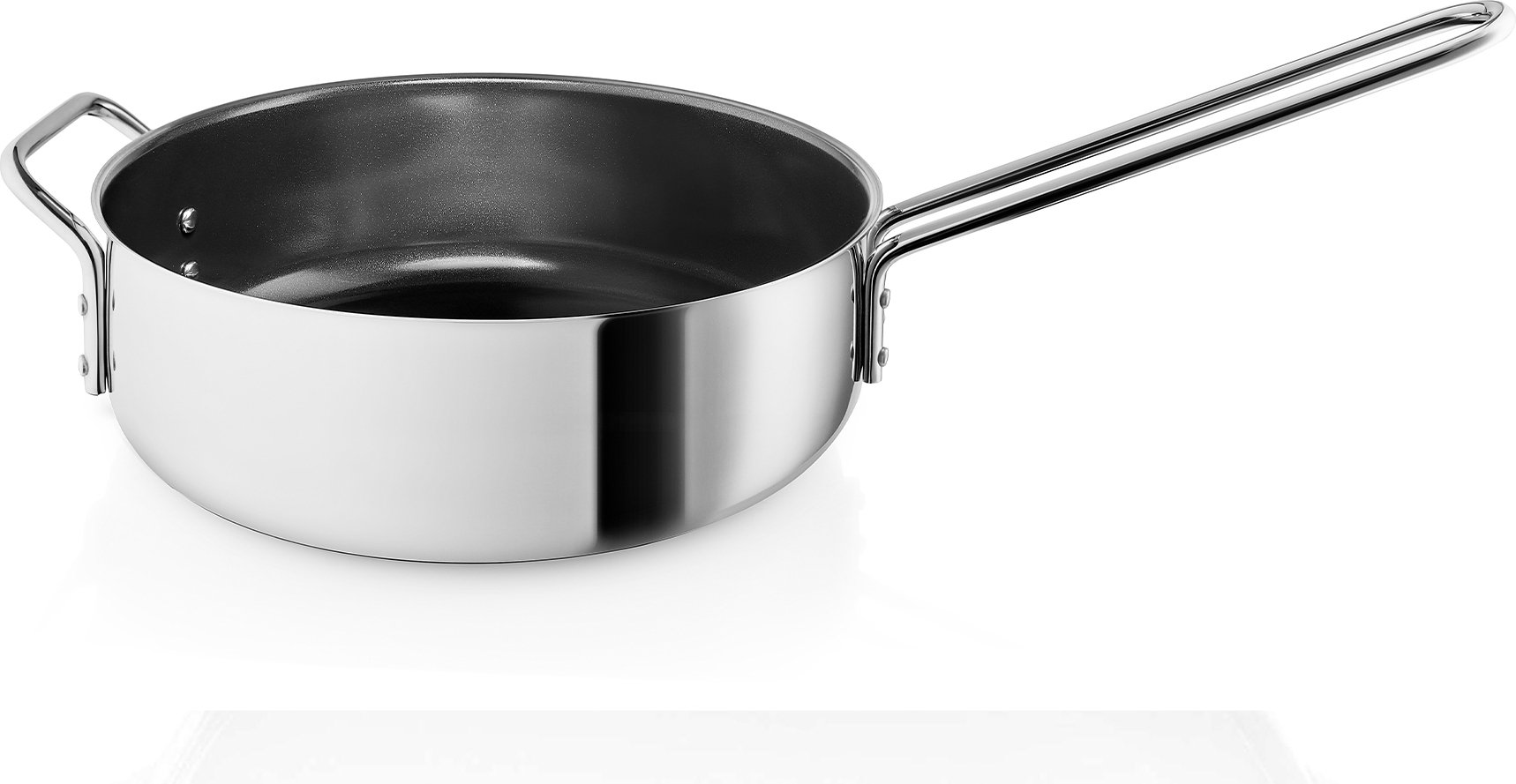 Patelnia głęboka Stainless steel 24 cm z powłoką Slip-Let