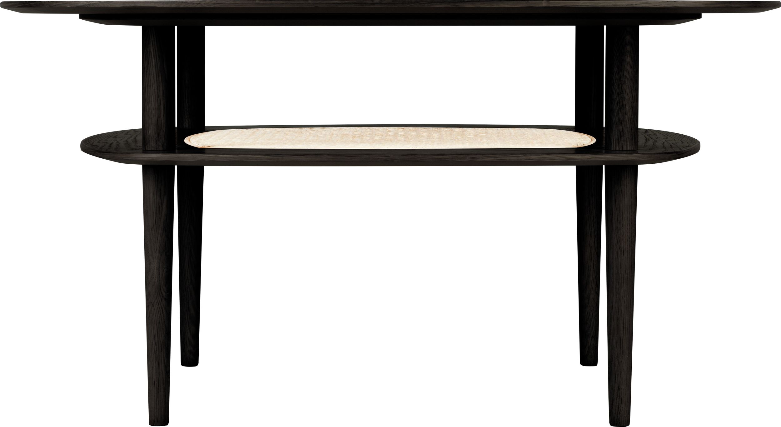 Stolik kawowy Together kwadratowy czarny dąb