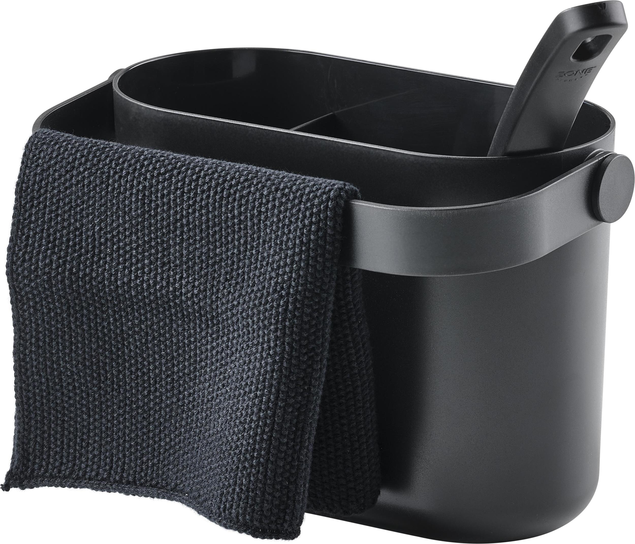 Organizer do zlewu Circular czarny 3 el.