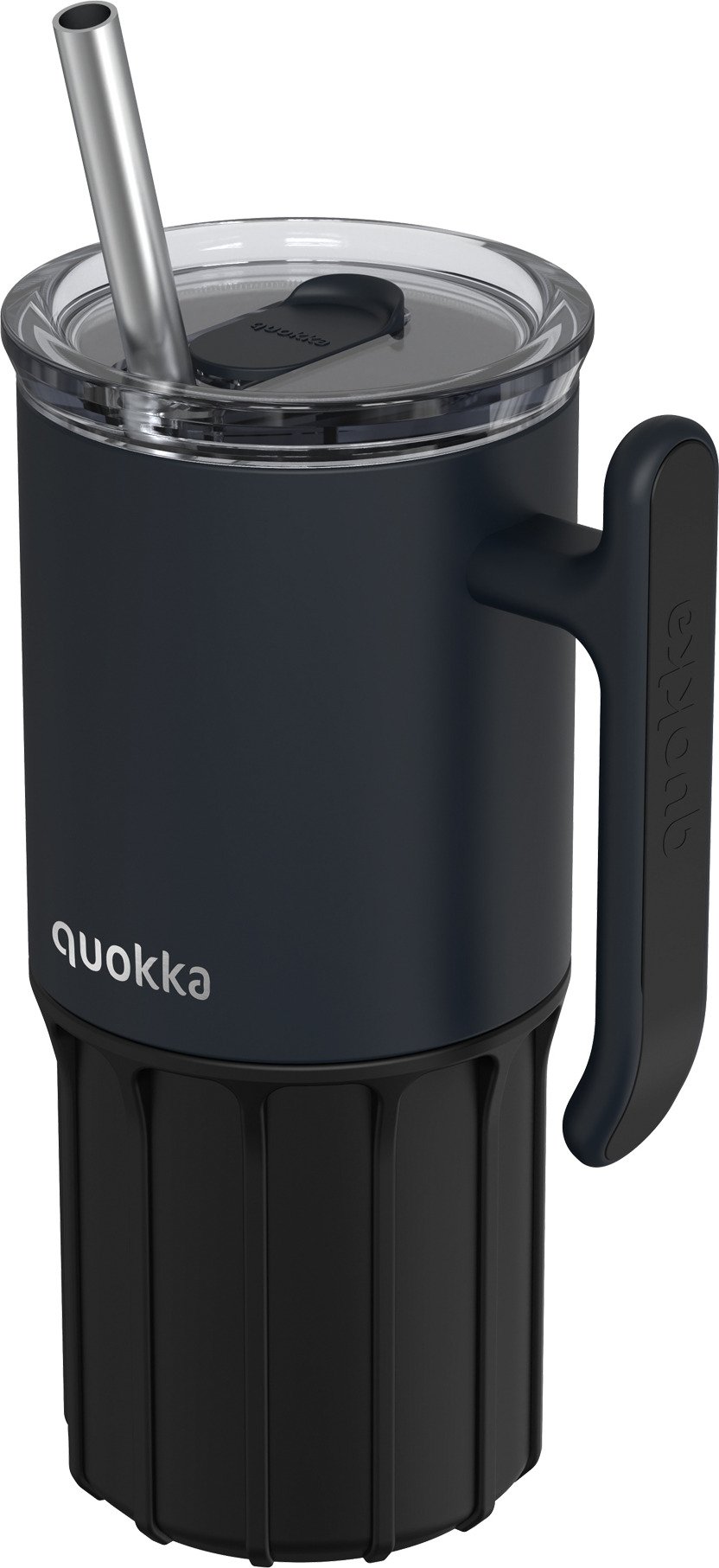 Kubek termiczny ze słomką Quokka Stream 720 ml czarny
