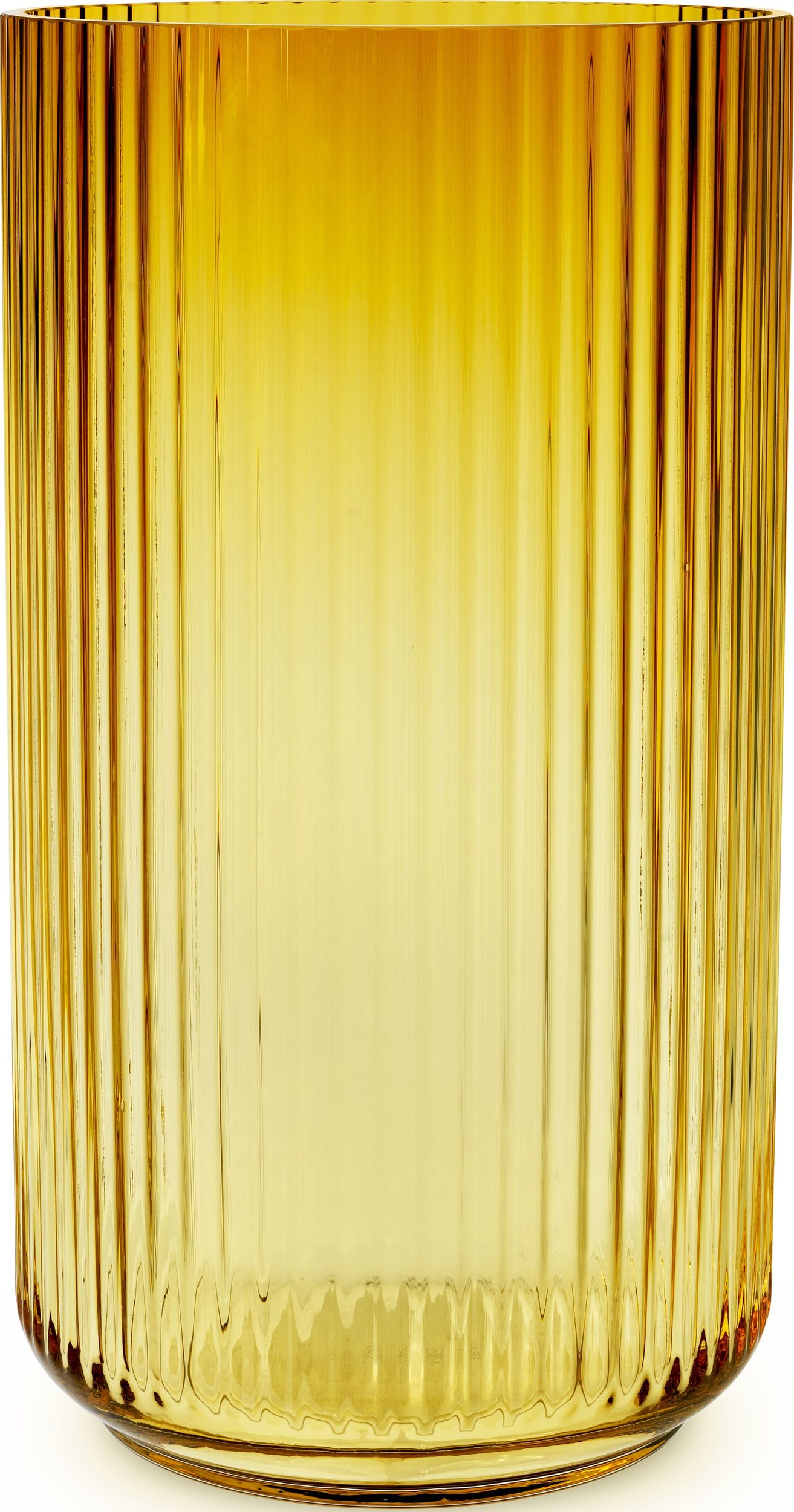 Wazon Lyngby 38 cm bursztynowy szklany
