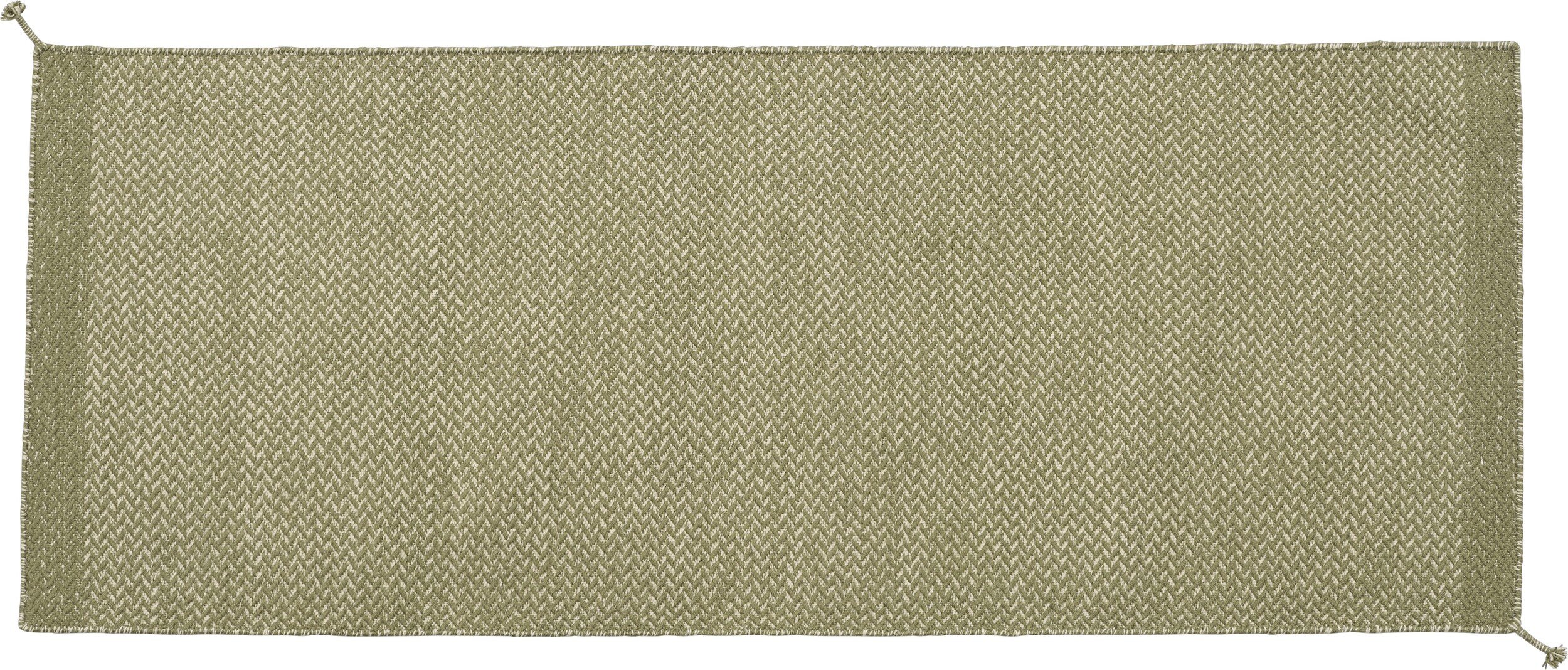 Dywan Ply 80 x 200 cm zielony z recyklingu