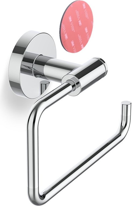 Uchwyt na papier toaletowy Basic chrom ruchomy montaż samoprzylepny