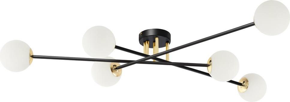 Lampa sufitowa Astra 6 czarno-złota