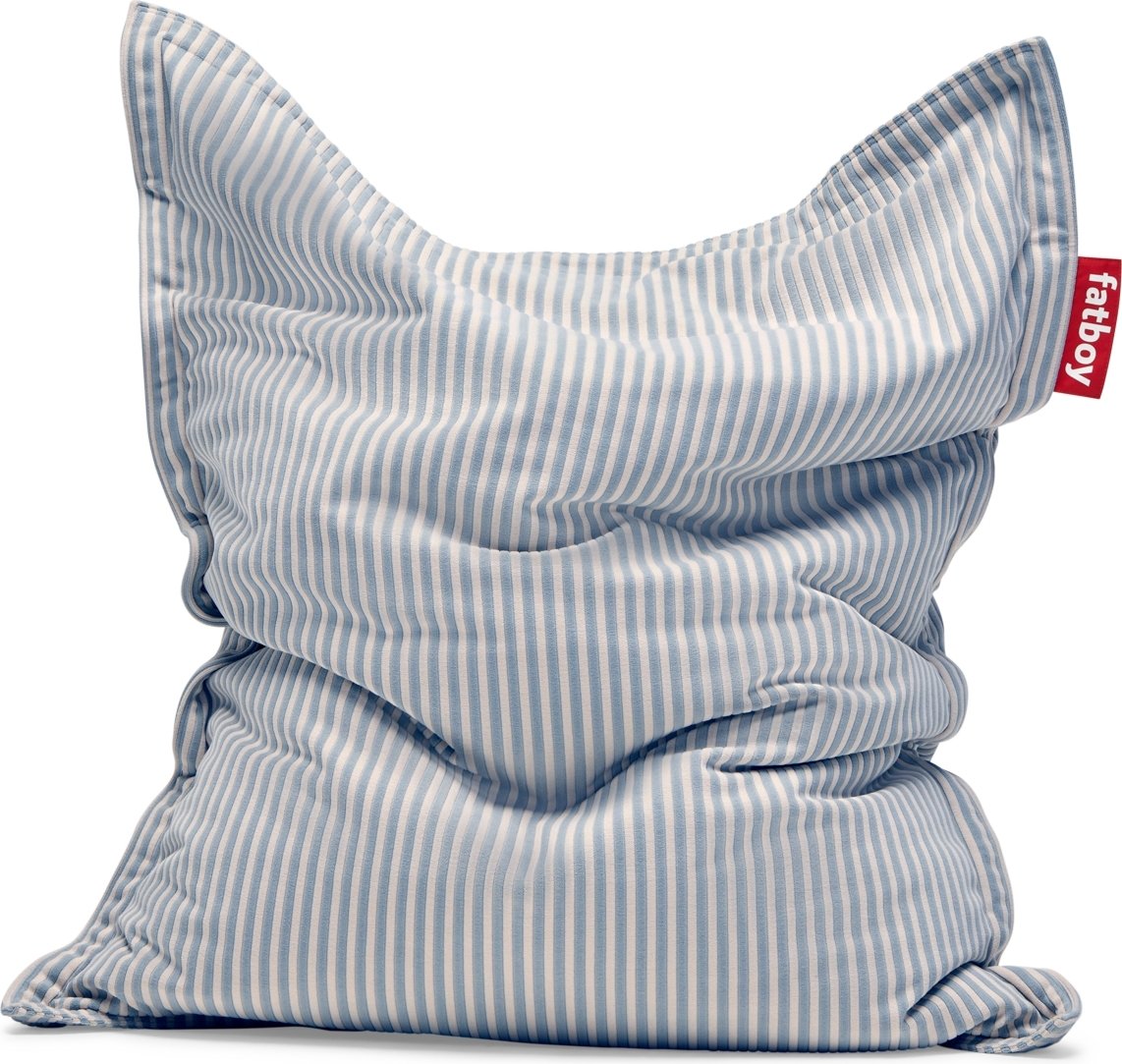 Puf Fatboy The Original Slim Terry niebiesko-kremowy