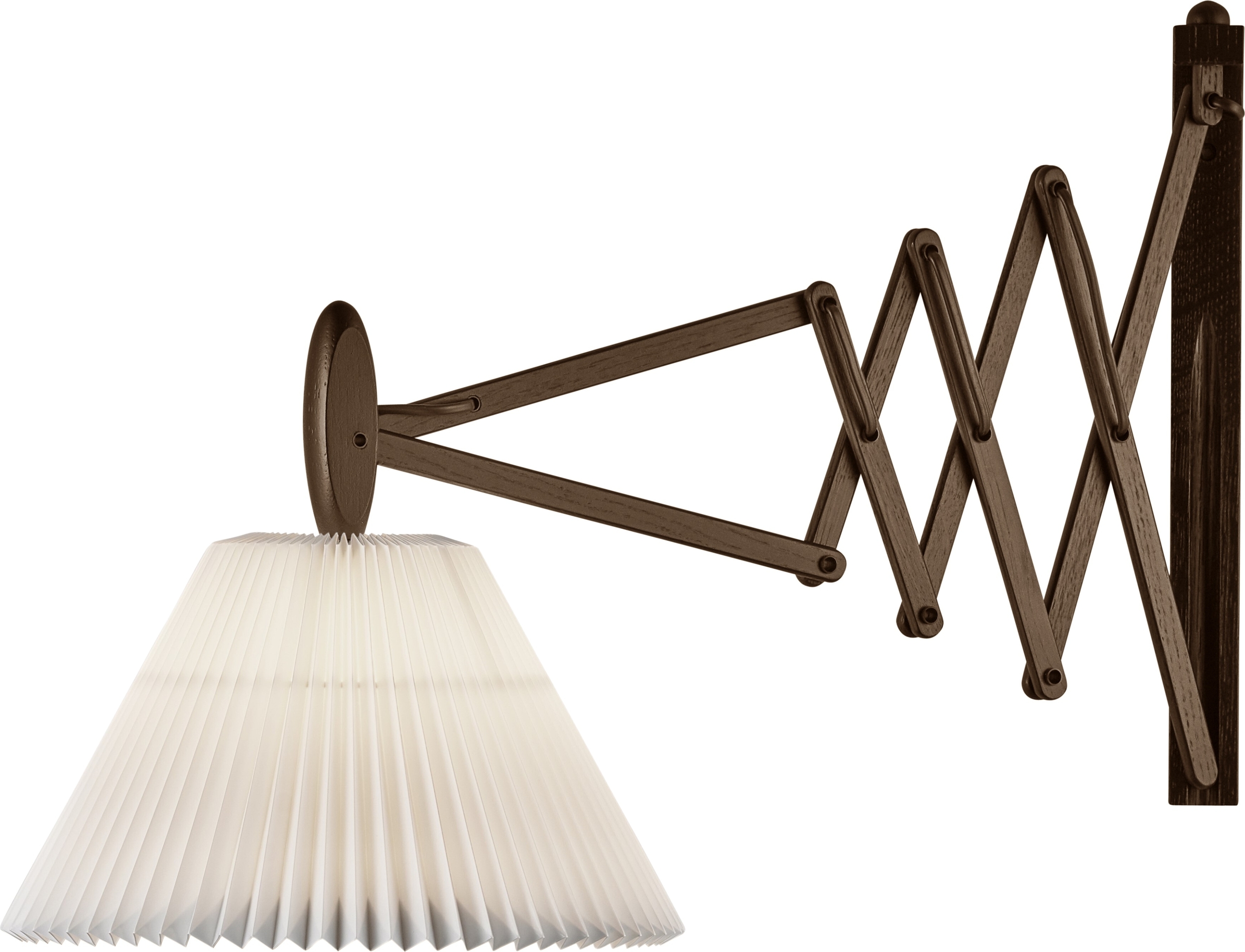 Kinkiet Sax 2-21 ciemny dąb z papierowym kloszem