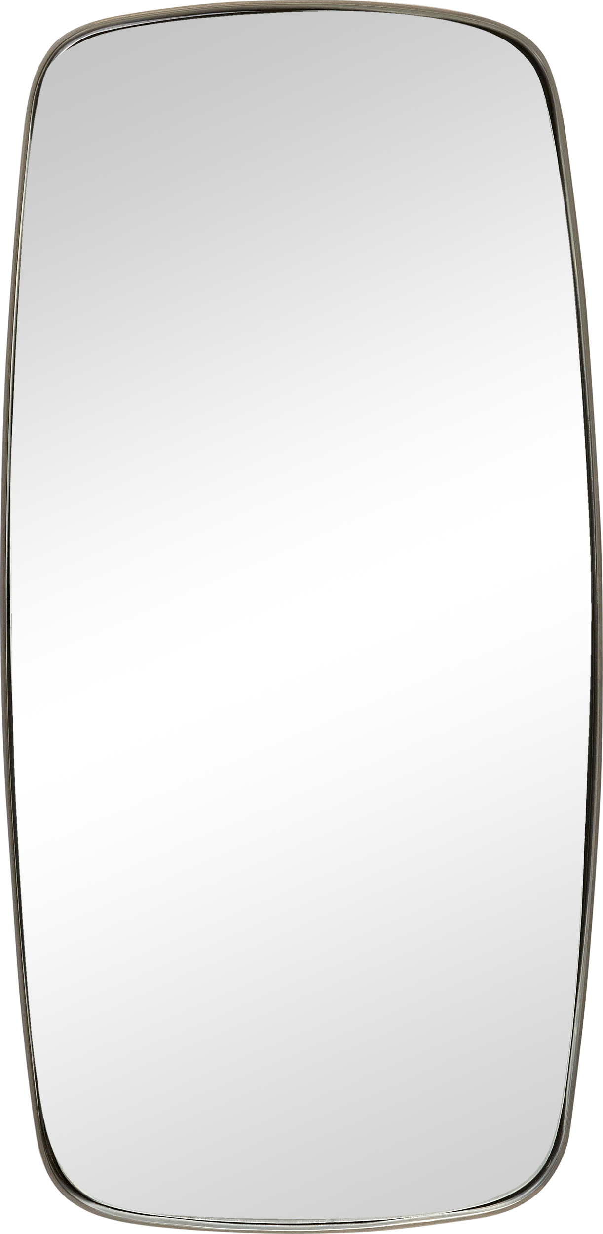 Lustro ścienne Hübsch podłużne 59 cm srebrne