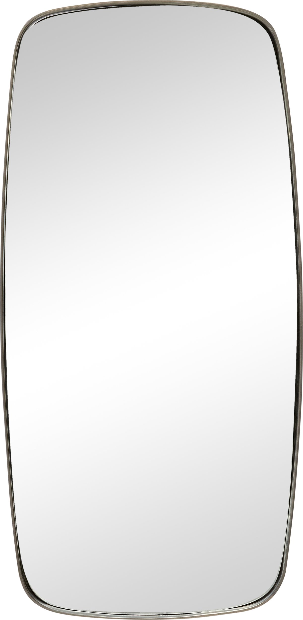 Lustro ścienne Hübsch podłużne 59 cm srebrne