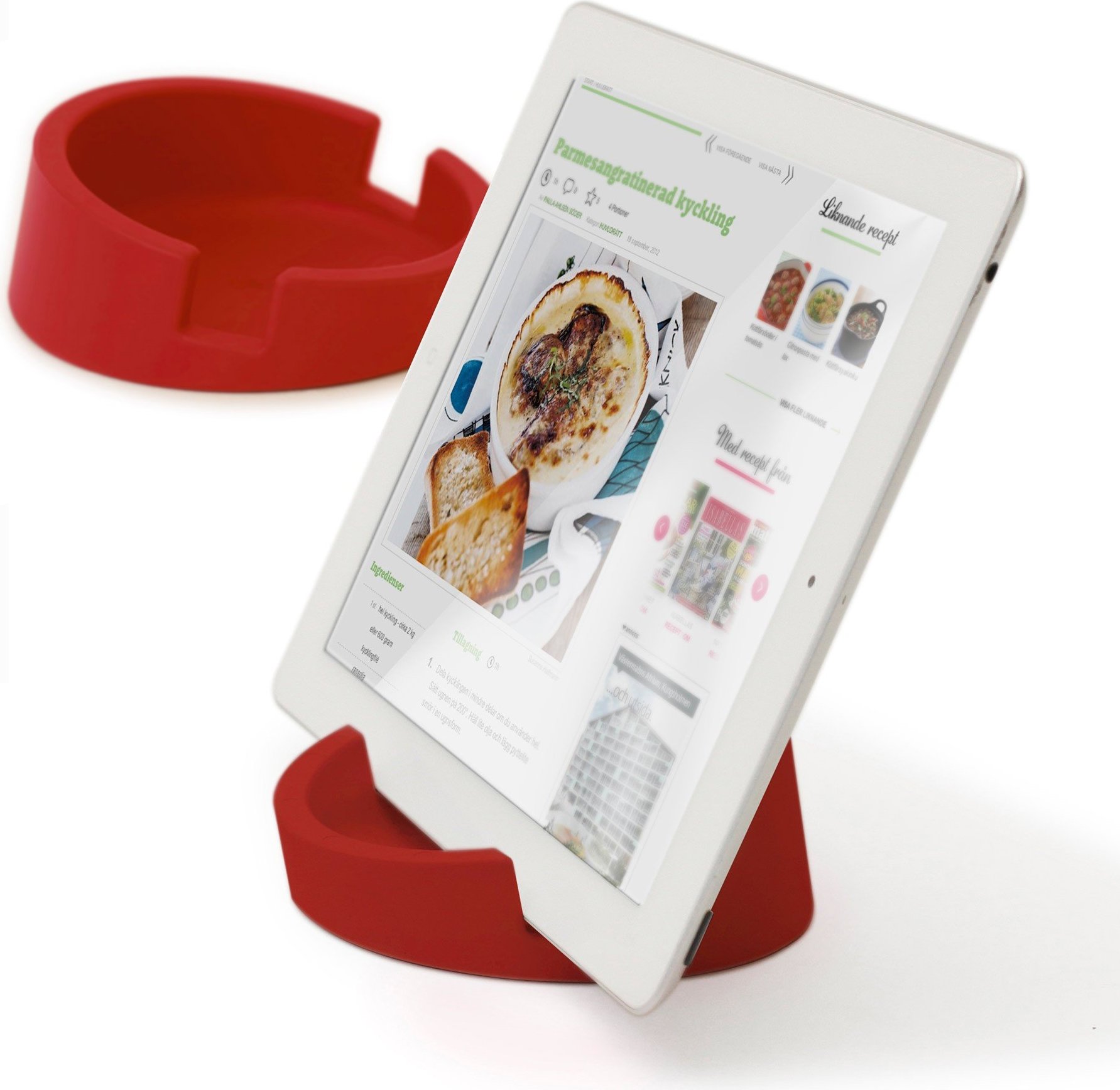 Podstawka kuchenna pod tablet czerwona