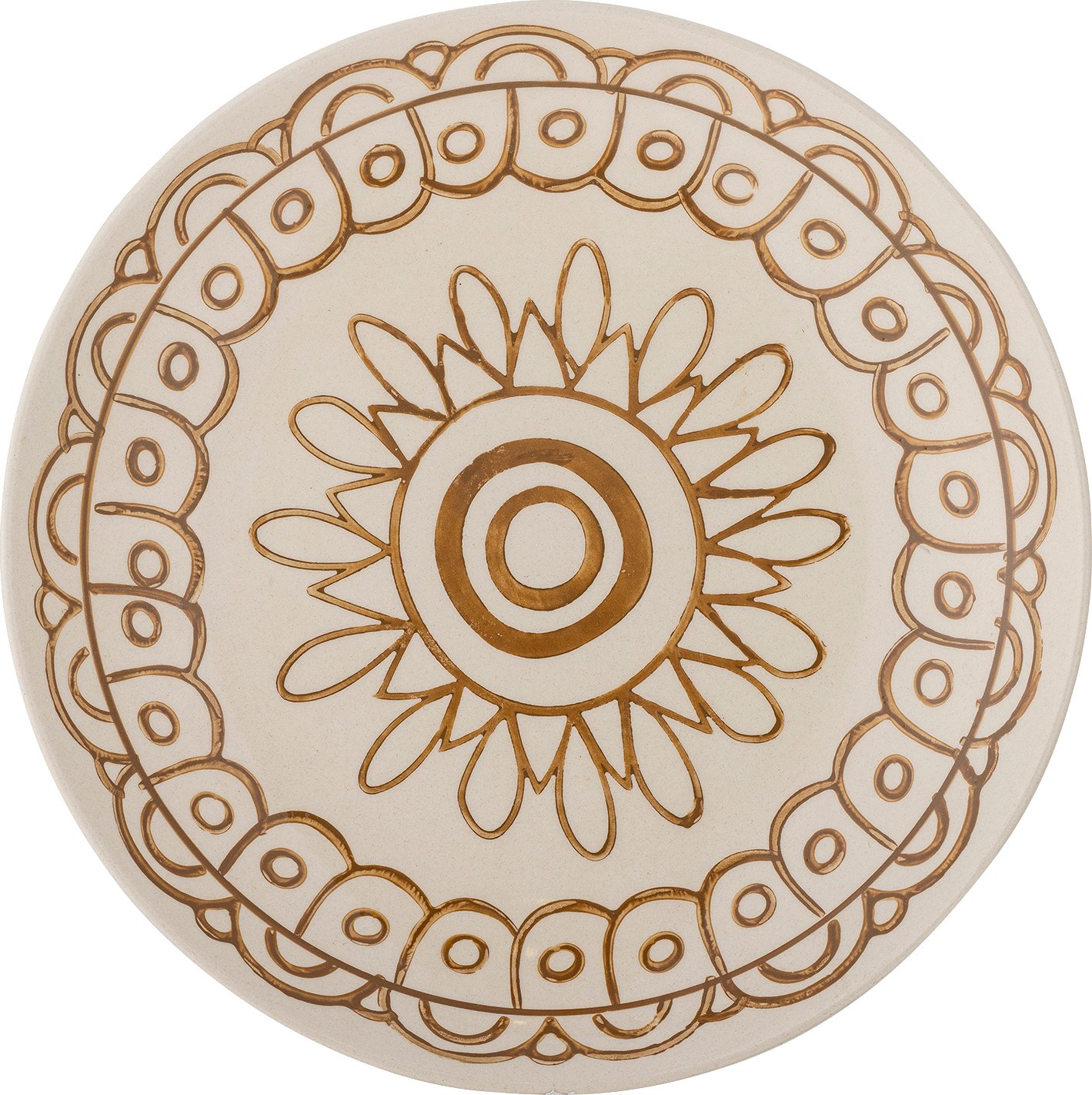 Talerz śniadaniowy Maple 20 cm beżowo-brązowy