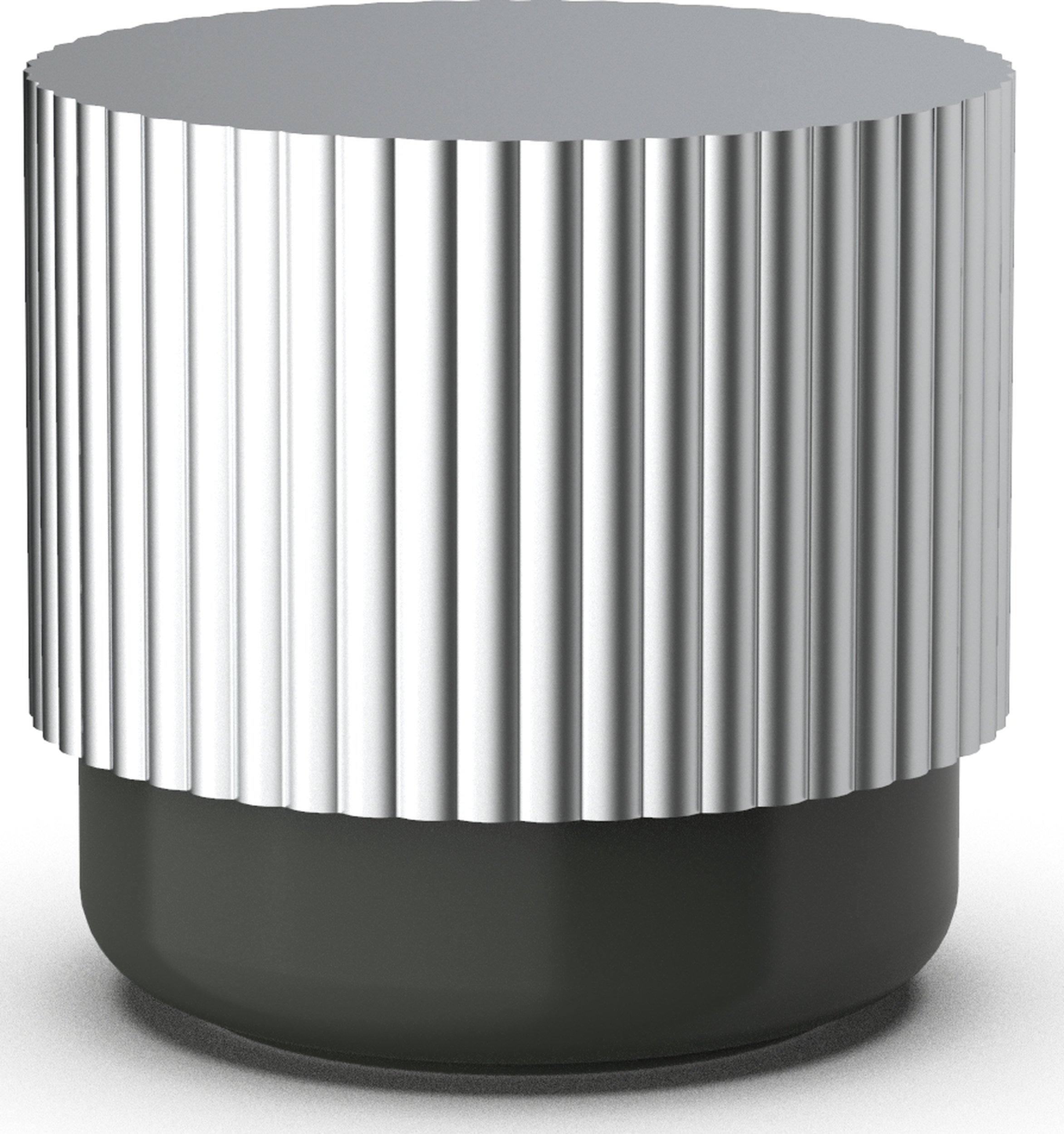 Pojemnik łazienkowy Of Line 10 cm czarny ze srebrną pokrywką