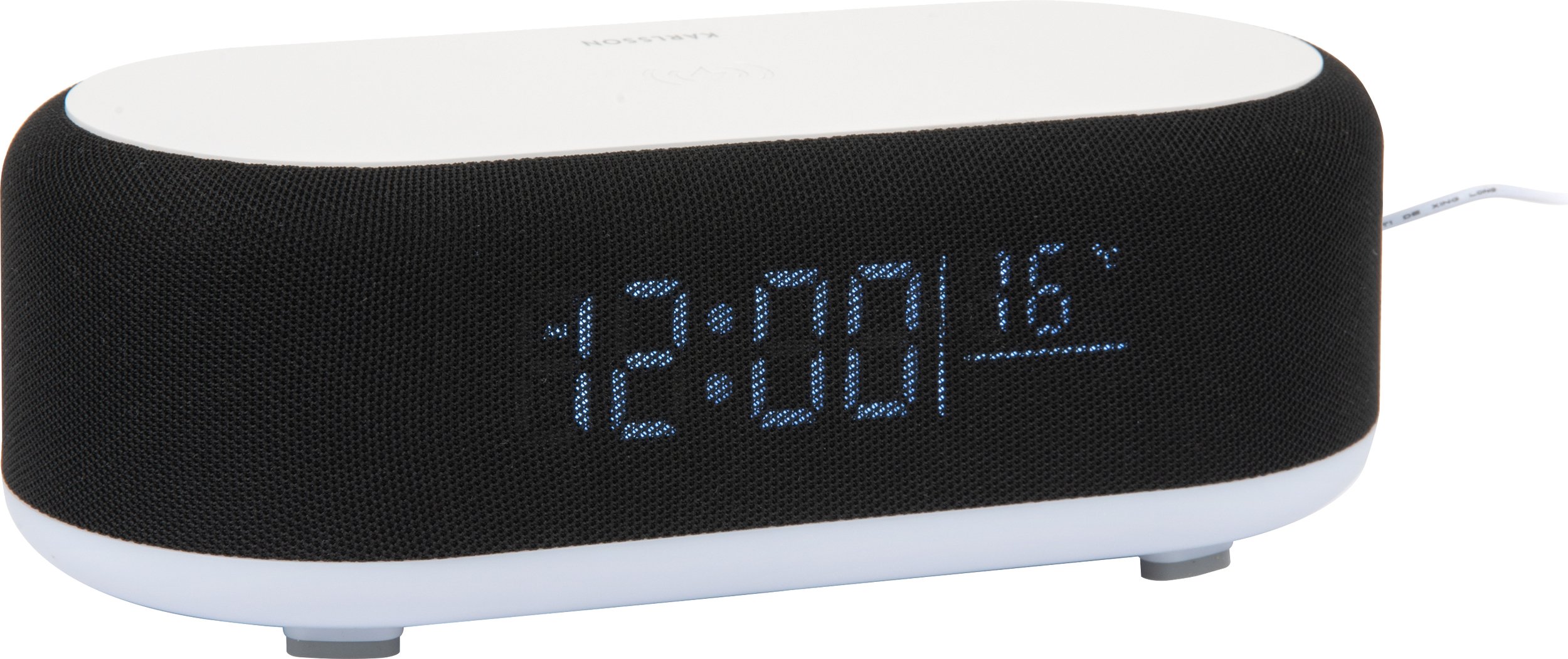 Budzik z ładowarką bezprzewodową i głośnikiem Bluetooth Vouge czarny