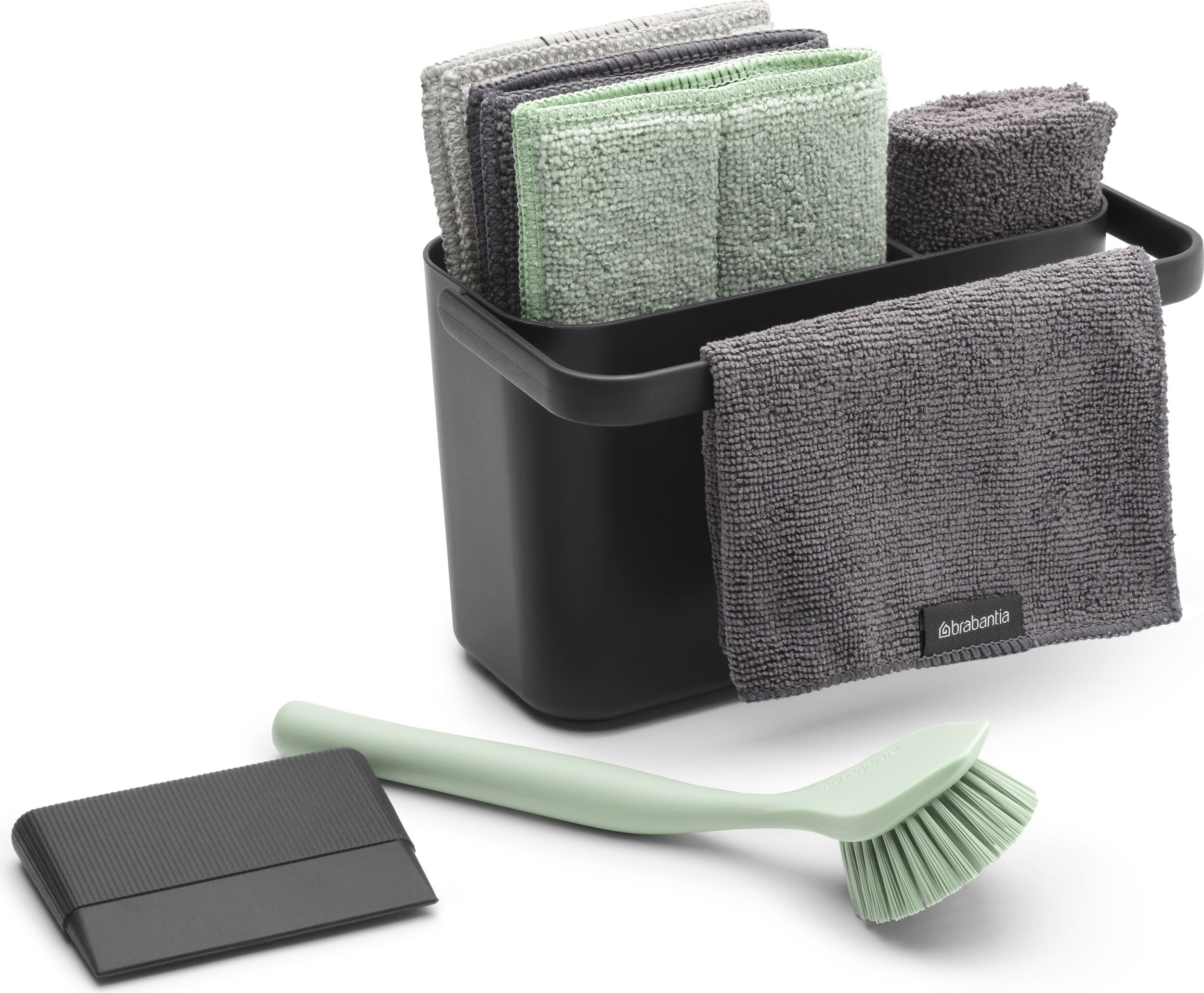 Organizer na zlew Sink Side ciemnoszary z akcesoriami 8 el.