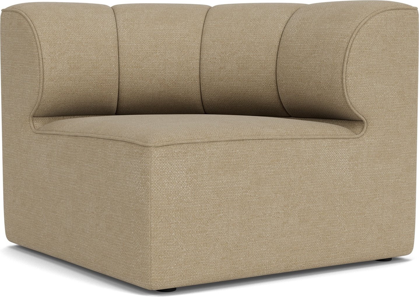 Narożnik lewostronny sofy modułowej Eave Seamline Concave Bouclé beżowy