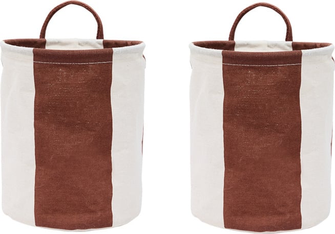 Kosze do przechowywania Kara S brązowo-beżowe 2 szt.