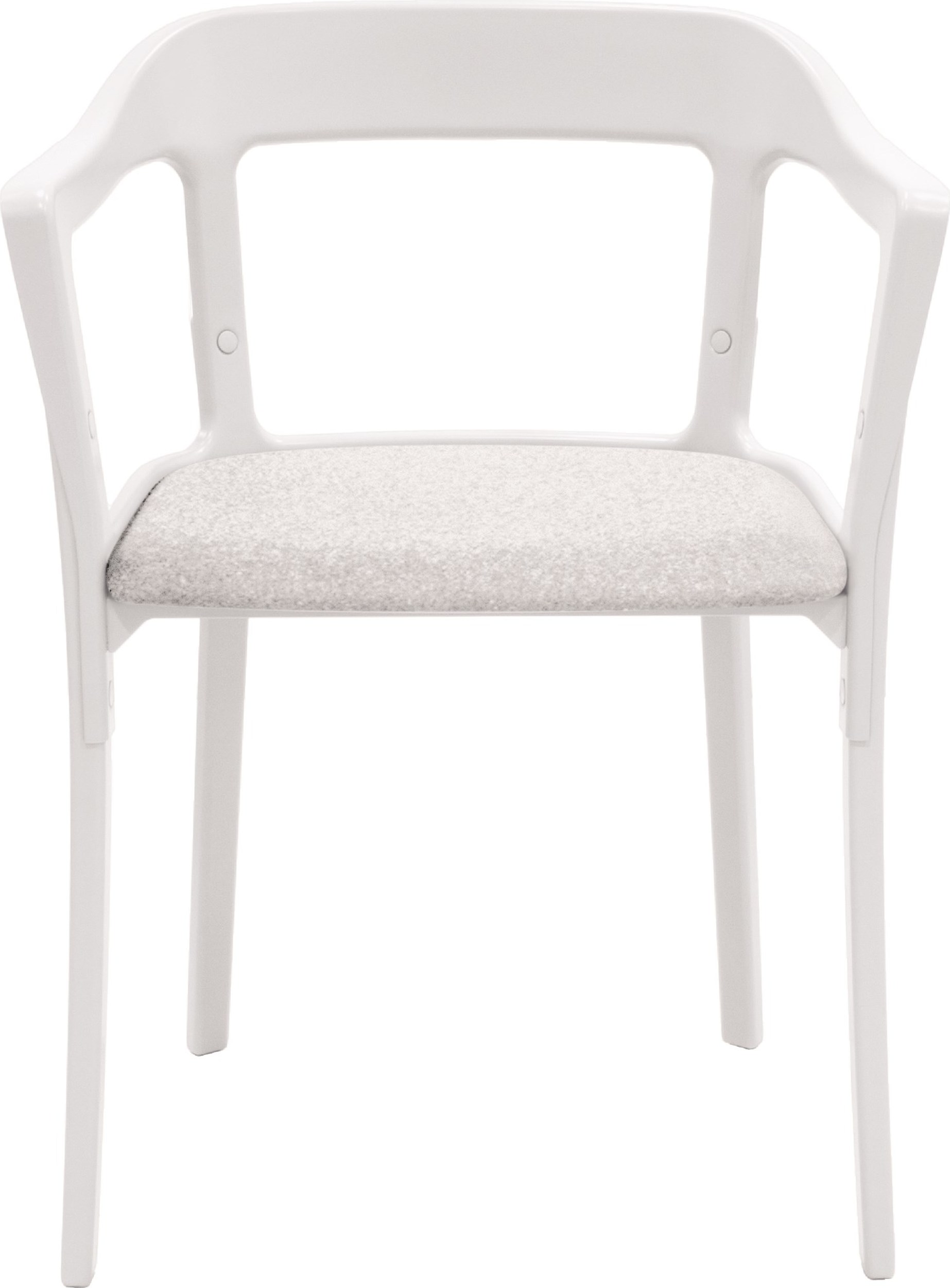 Krzesło Steelwood tapicerowane białe