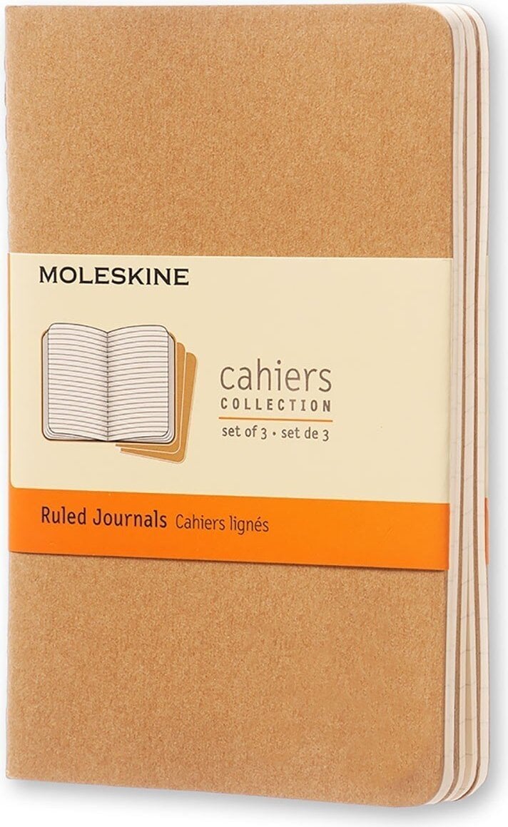Zeszyty w linię Moleskine Cahier Journals P piaskowe 3 szt.